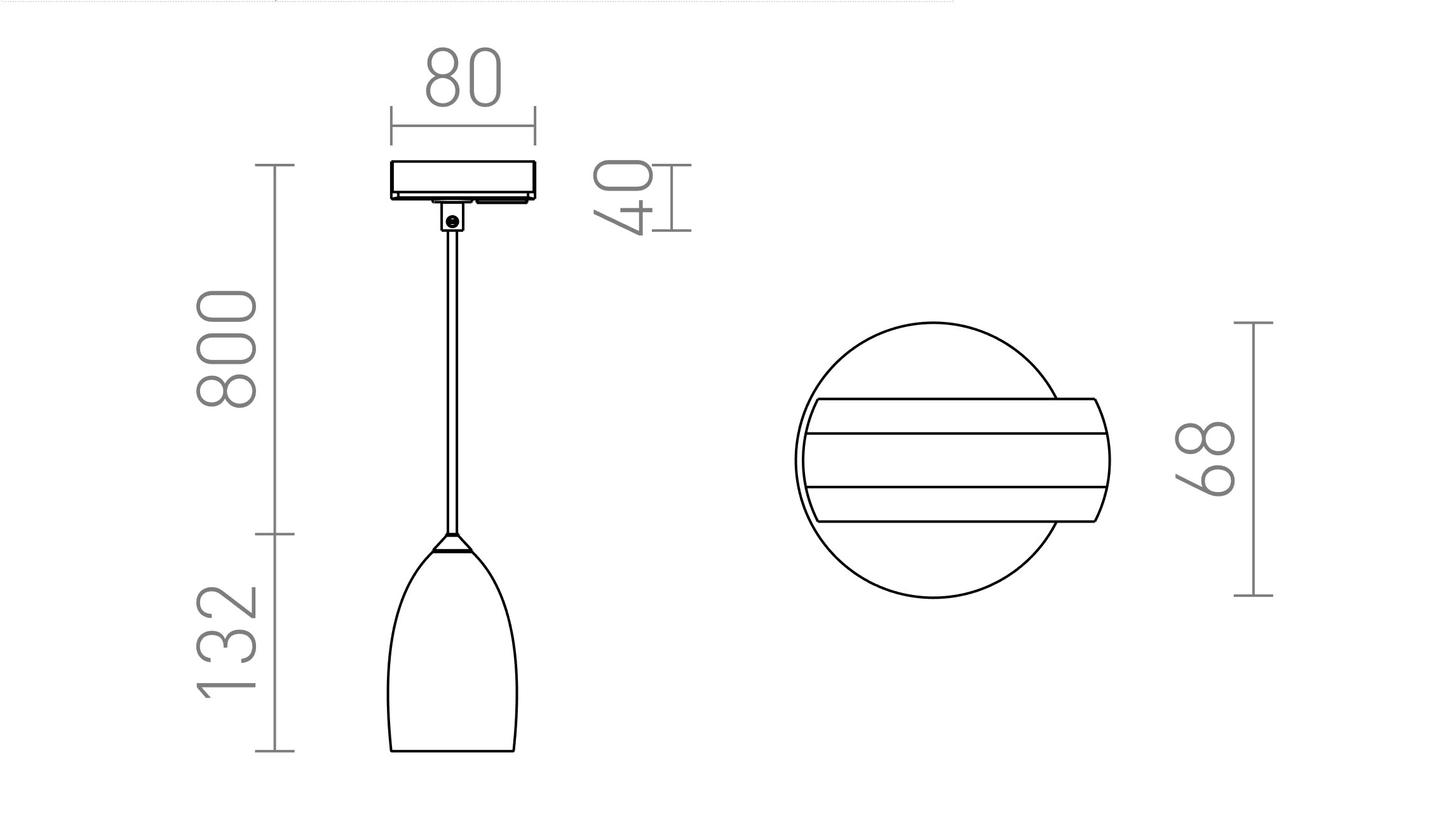 BABADES für 1-Phasen-Stromschiene - Product sketch