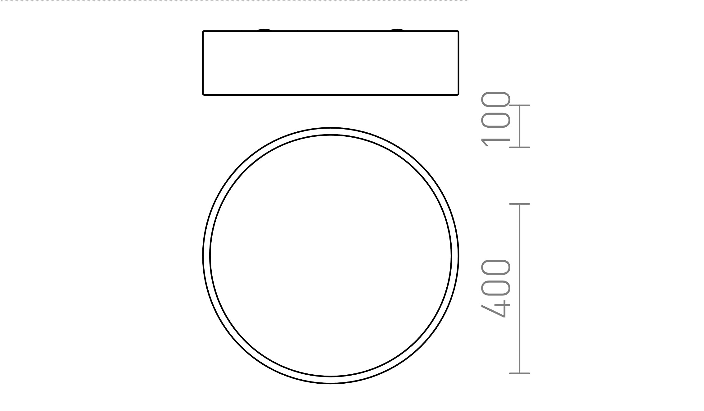 MEZZO 40 DIMM de tavan lampă - Product sketch