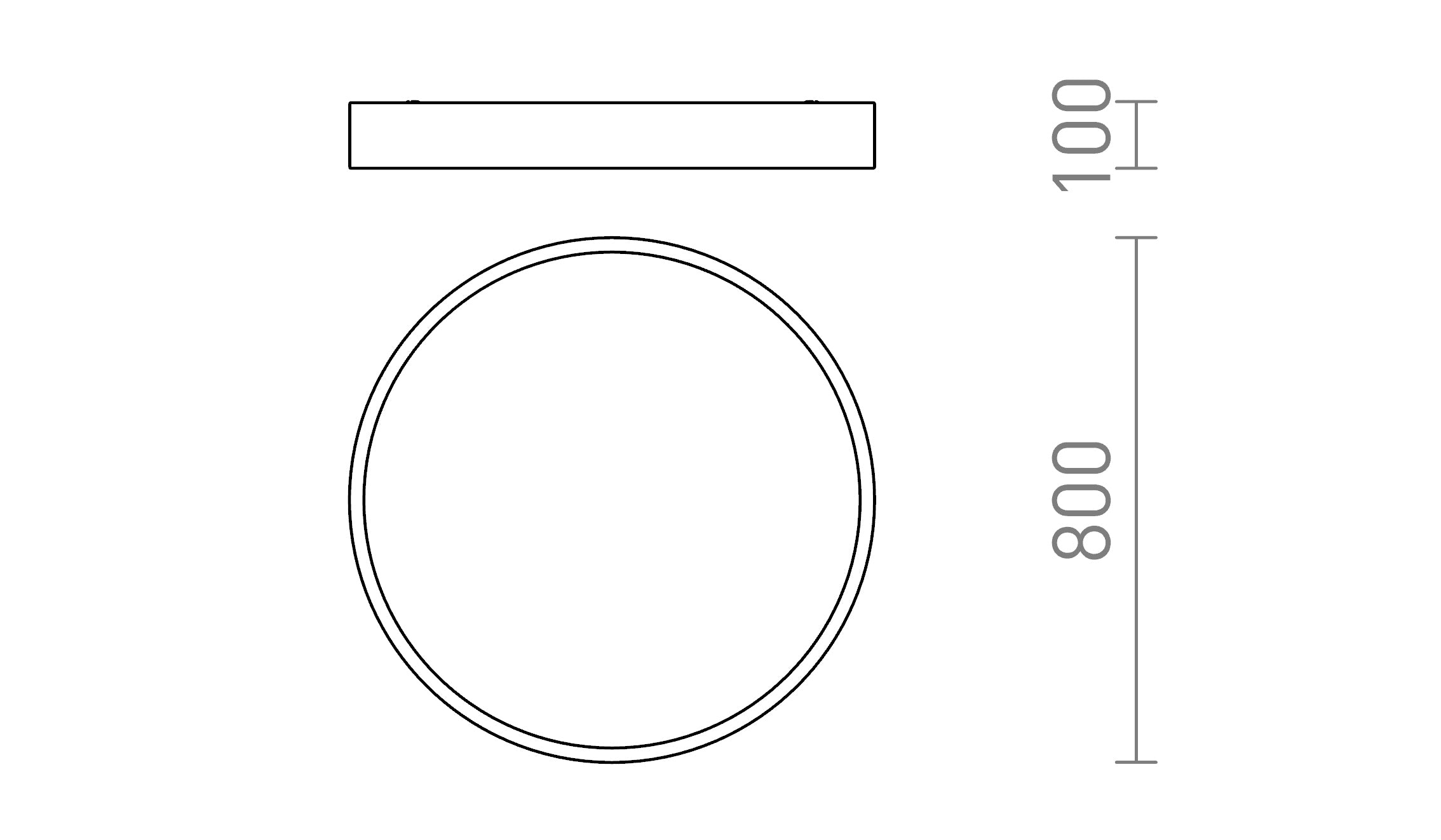 MEZZO 80 DIMM sufitowa lampa - Product sketch
