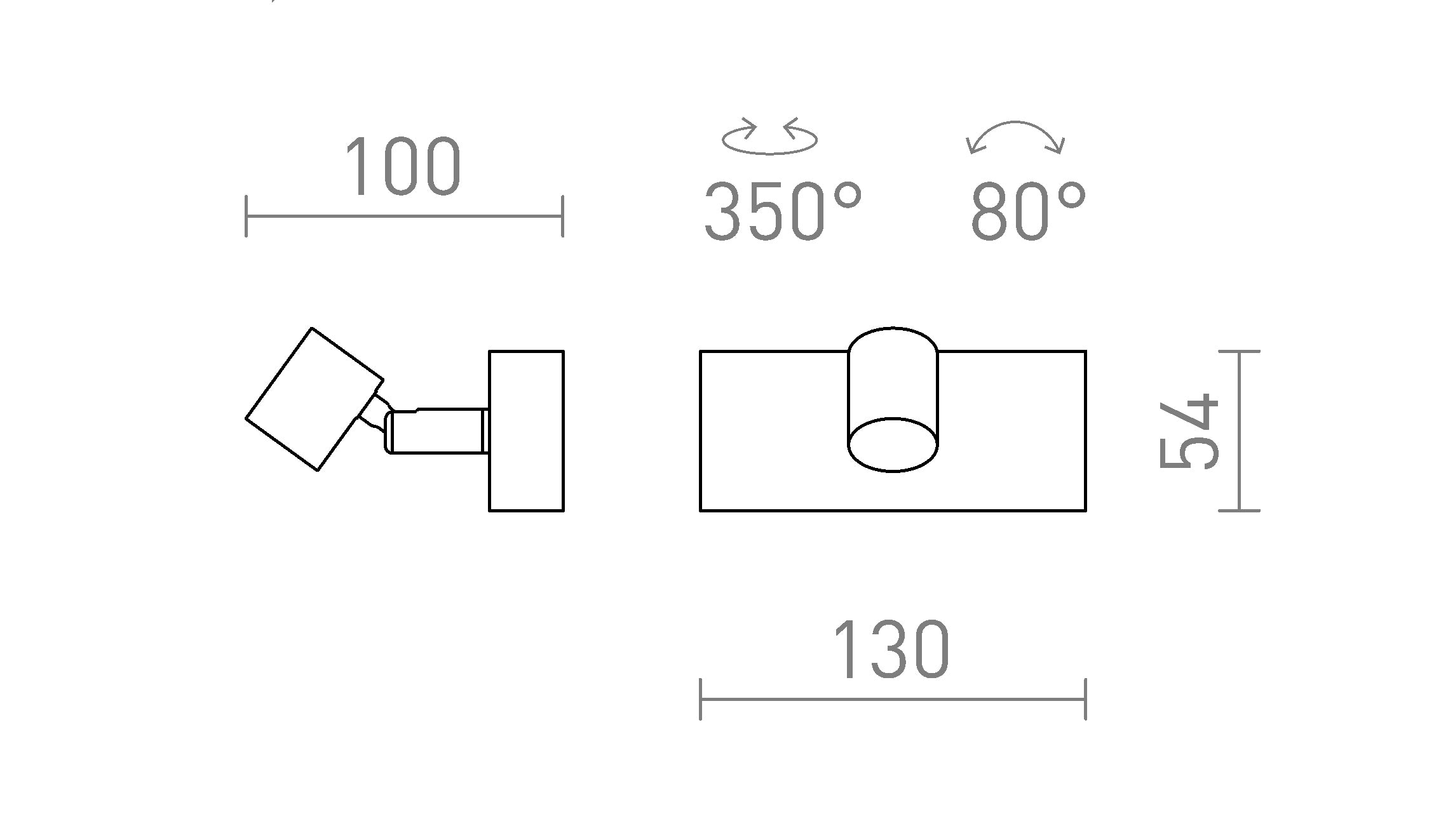 TRICA I vägg lampa - Product sketch
