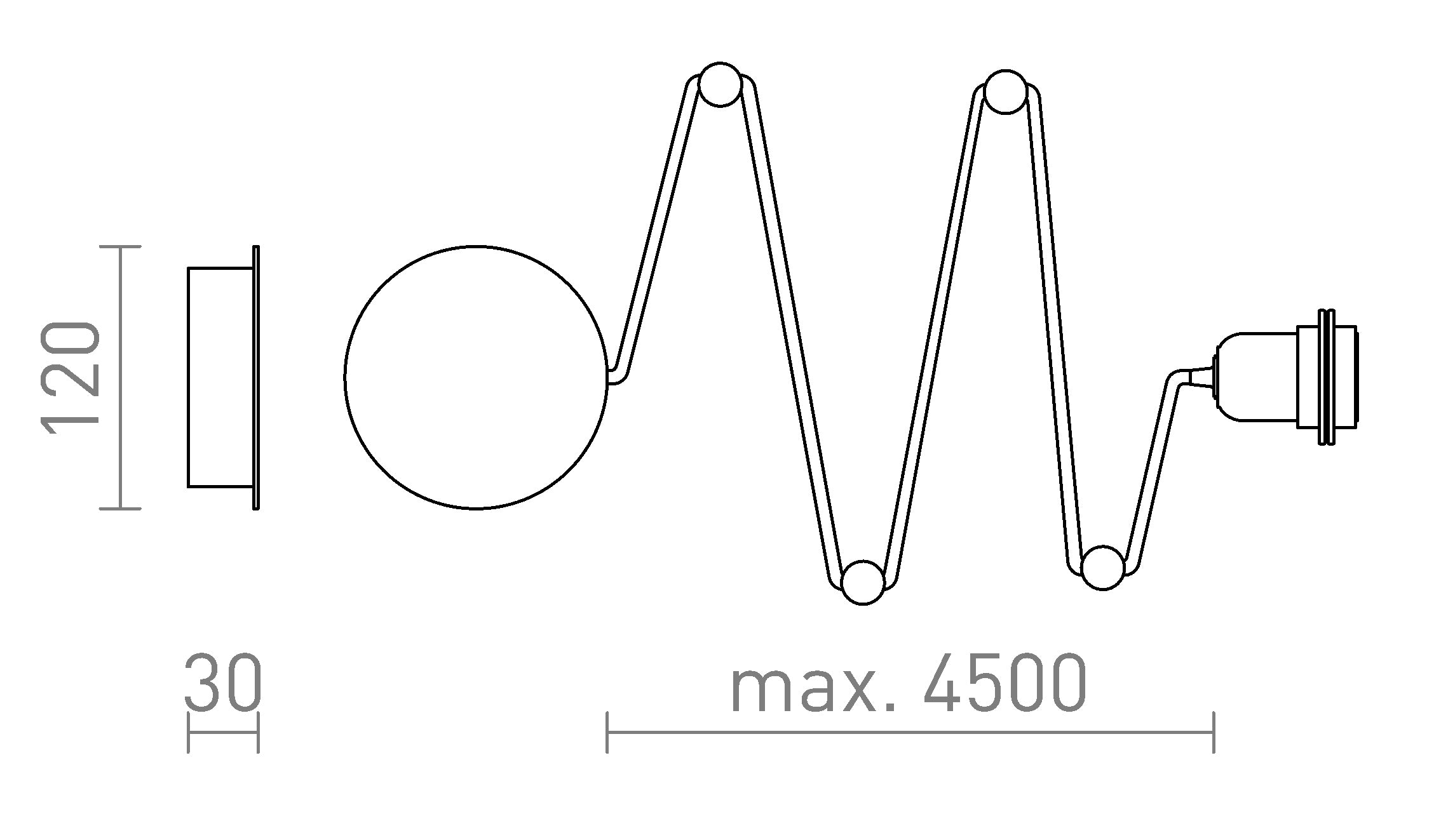 SPIDER I conjunto de suspensión lámpara - Product sketch