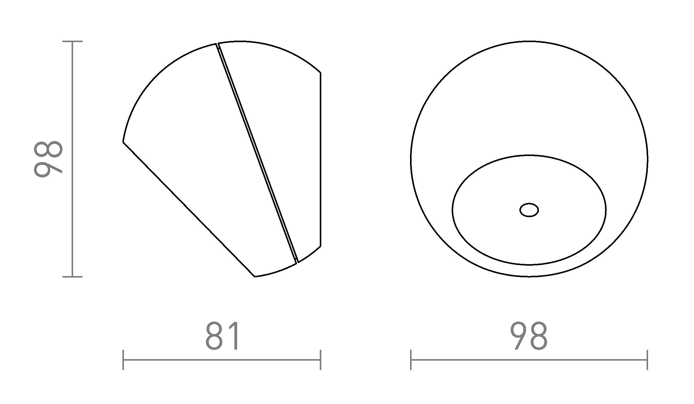 SIV natynkowa lampa - Product sketch