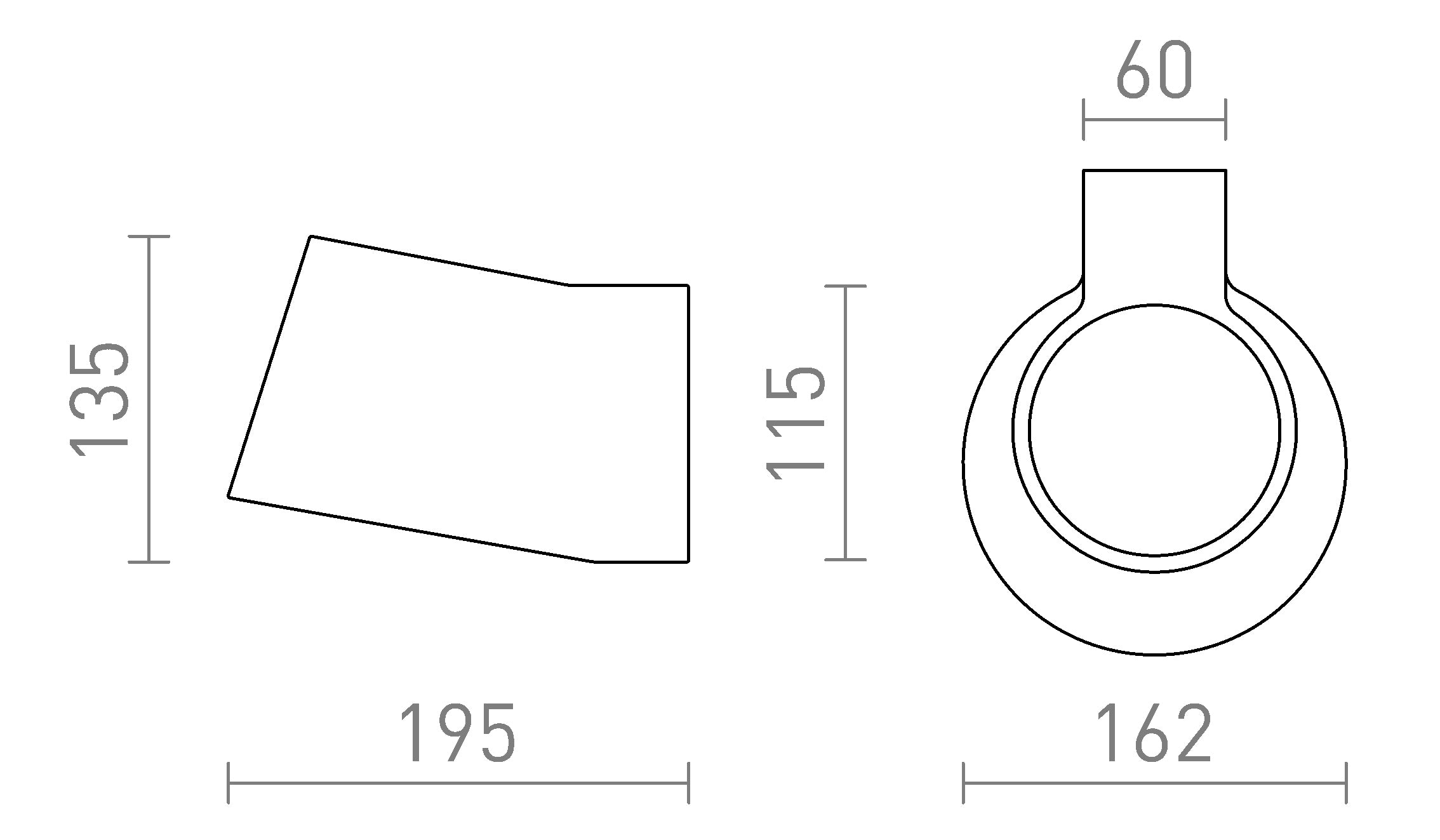 BENITA Wandleuchte lampe - Product sketch