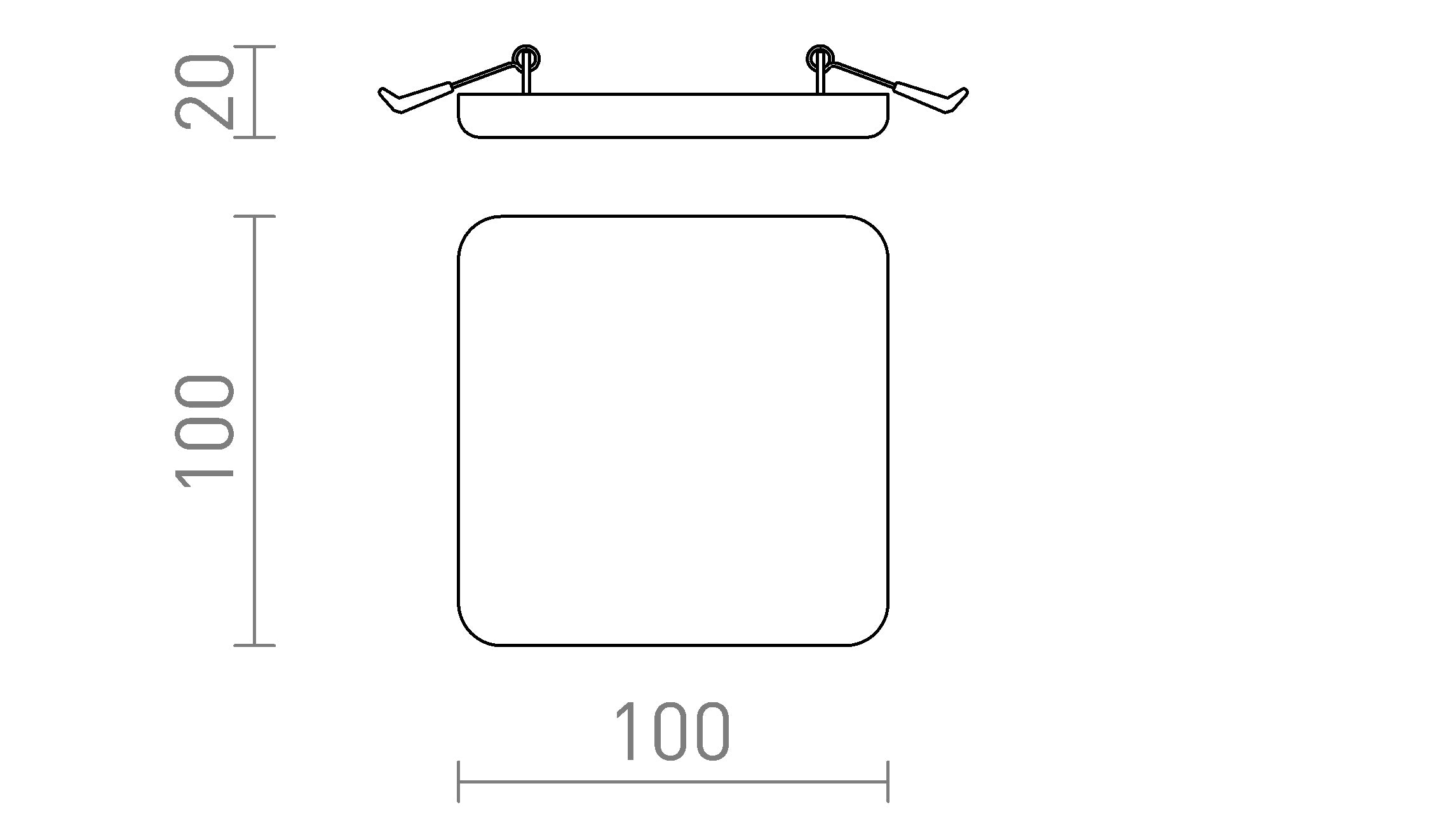BELI SQ 10 encastrable lampe - Product sketch