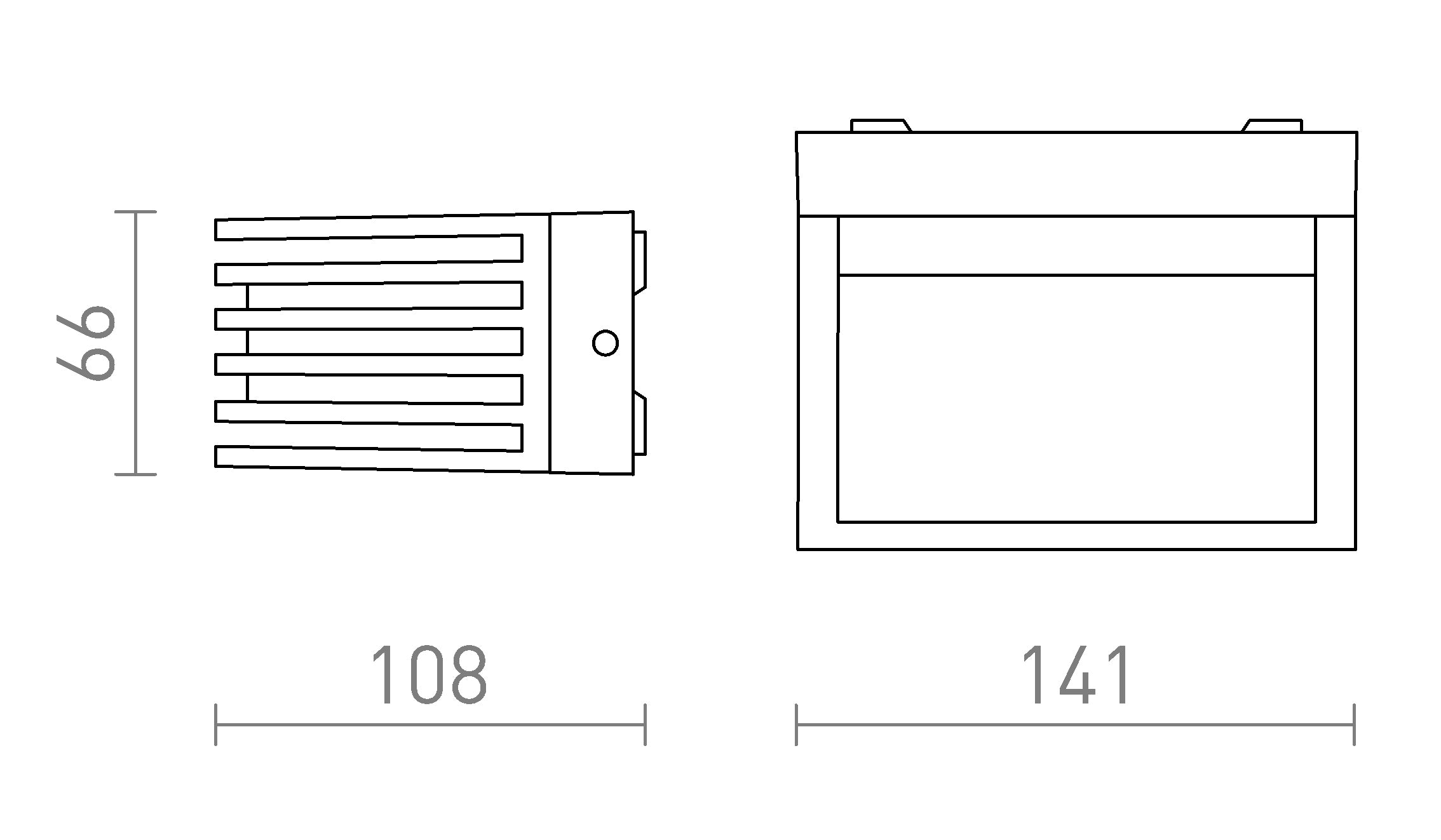 CLAIRE 14 de perete lampă - Product sketch