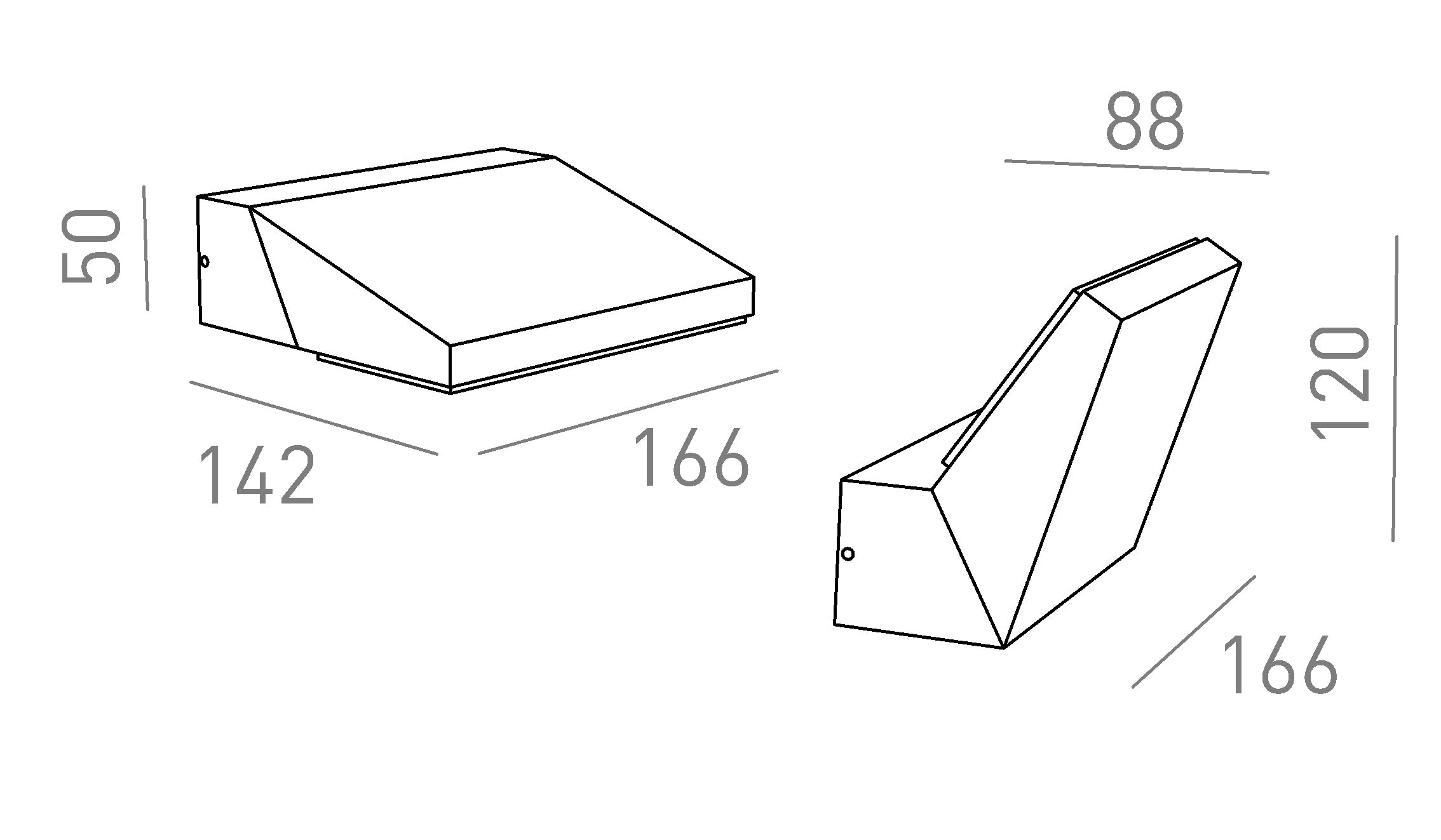 TWIST стенна лампа - Product sketch