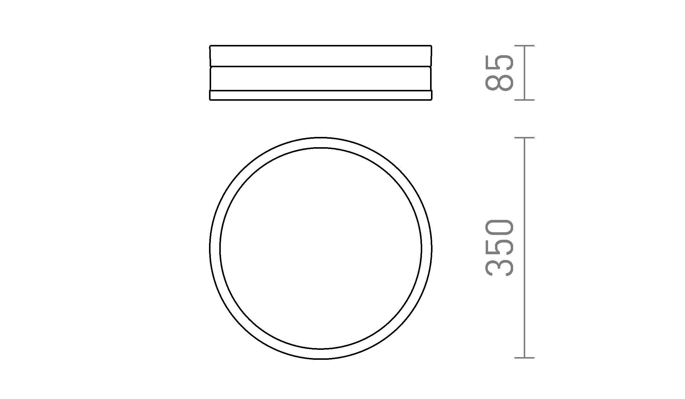CIRA LED 35 da soffitto lampada - Product sketch