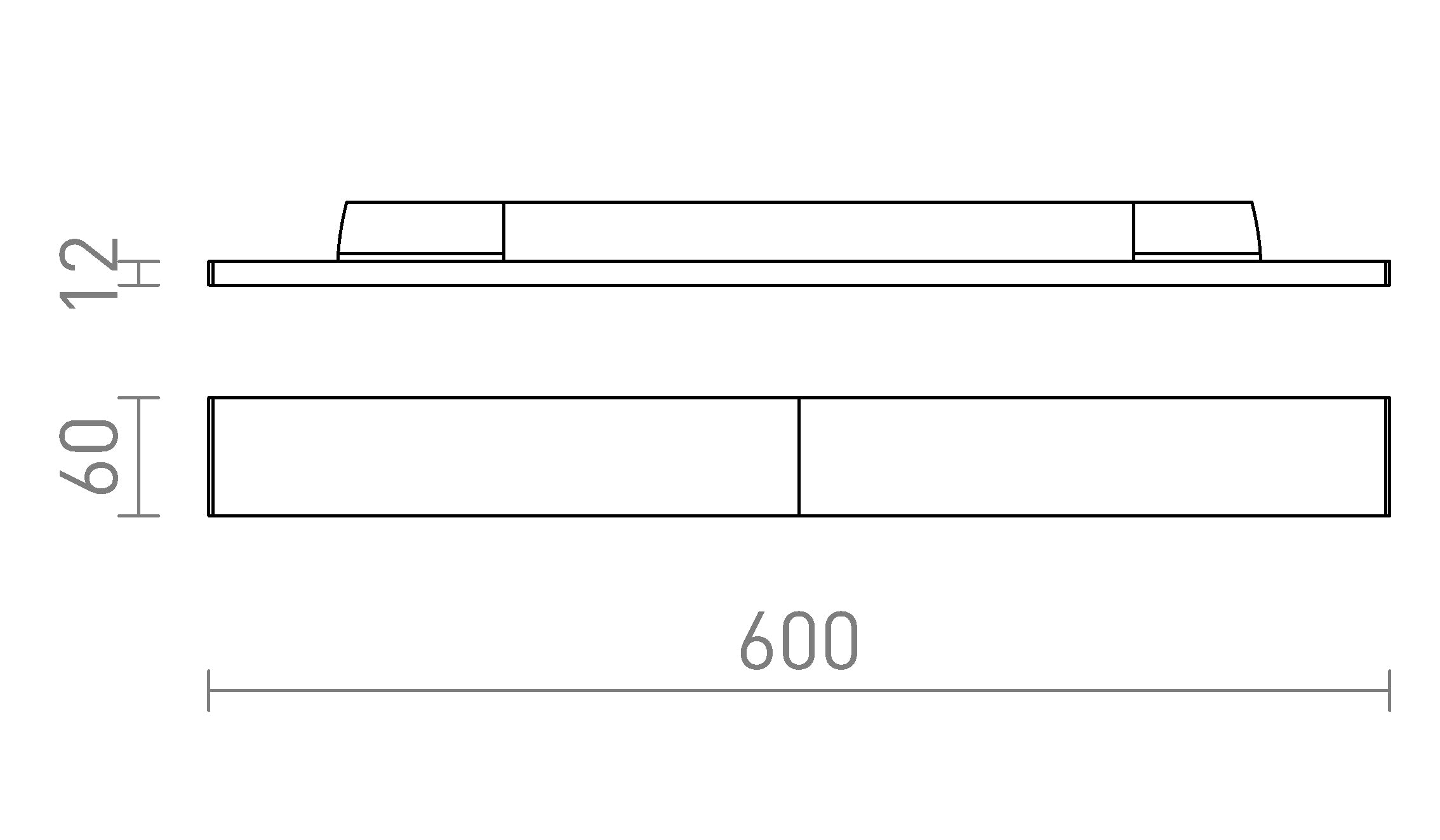 FLATLINE 60 za 3F tirni sistem - Product sketch