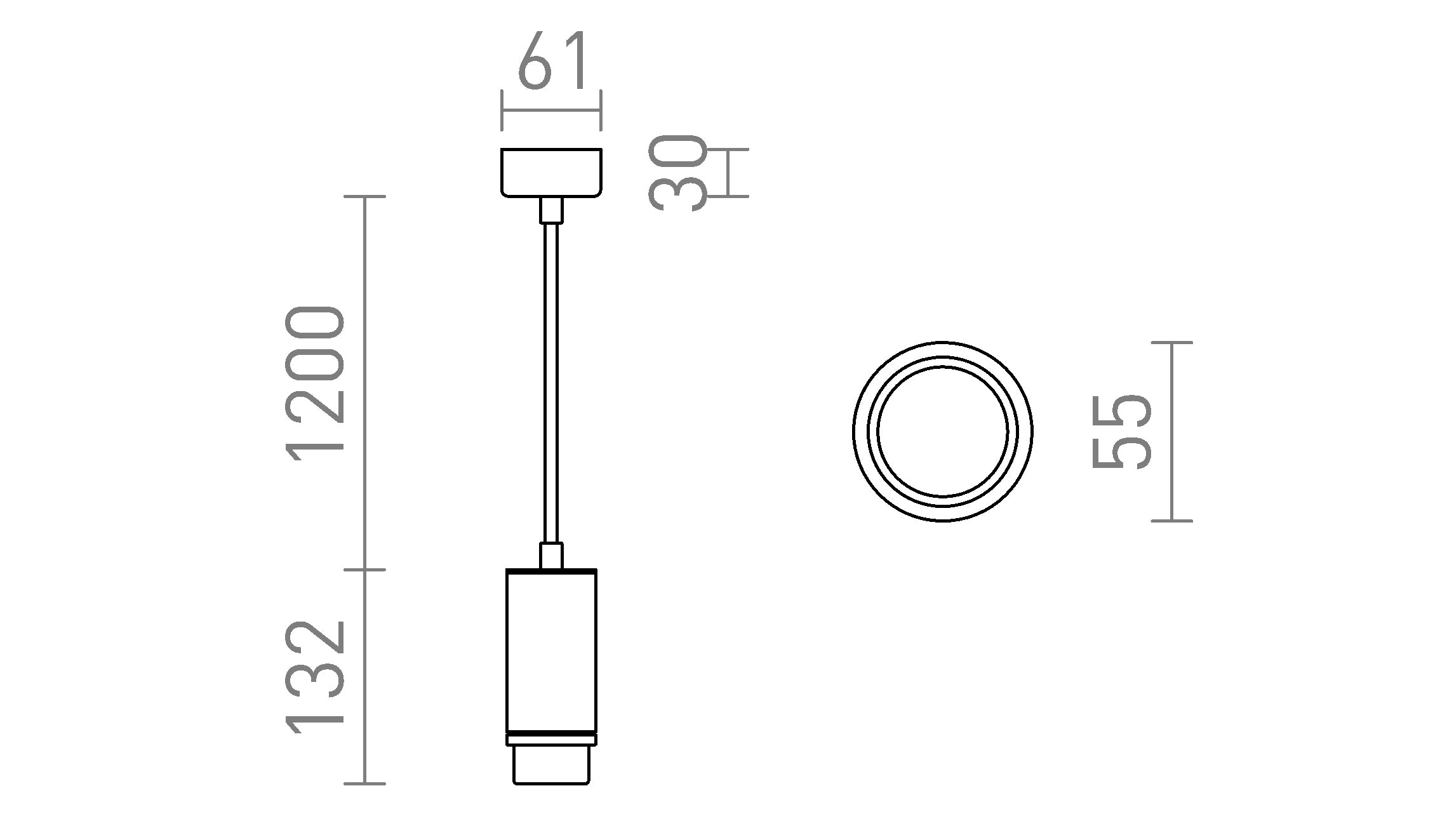 OPTIMUS a sospensione lampada - Product sketch