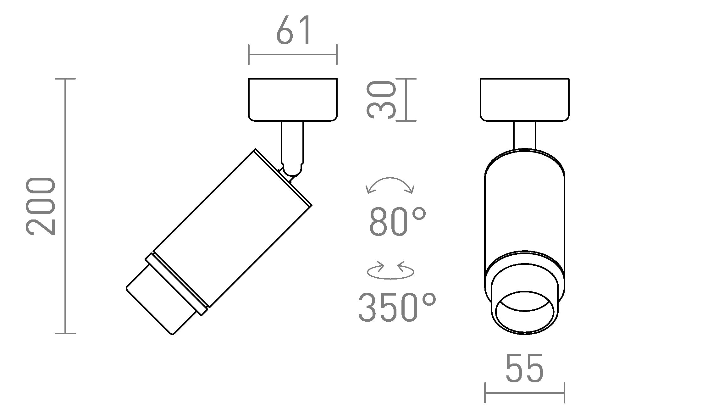 OPTIMUS Deckenleuchte lampe - Product sketch