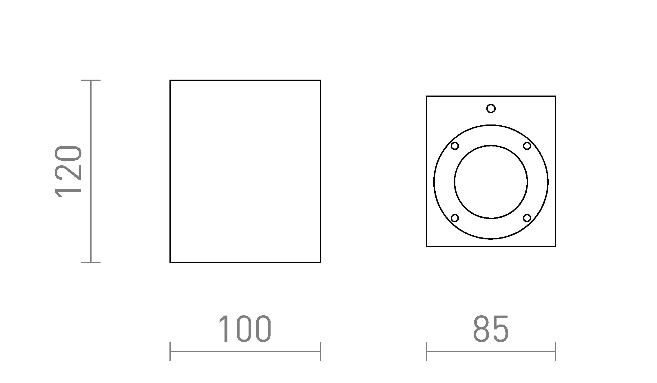 KANE I nástenná lampa - Product sketch