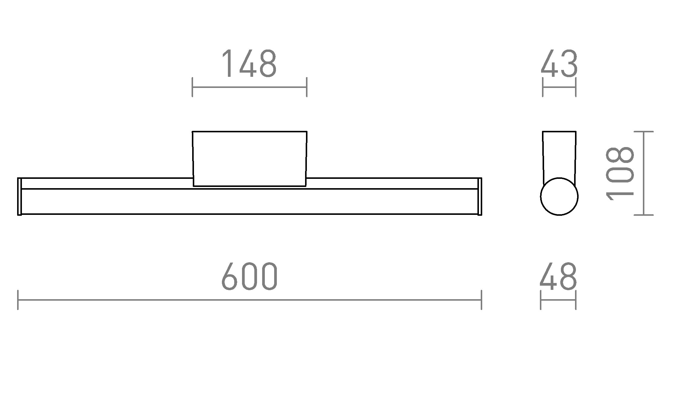 CASSAMBA 60 da parete lampada - Product sketch
