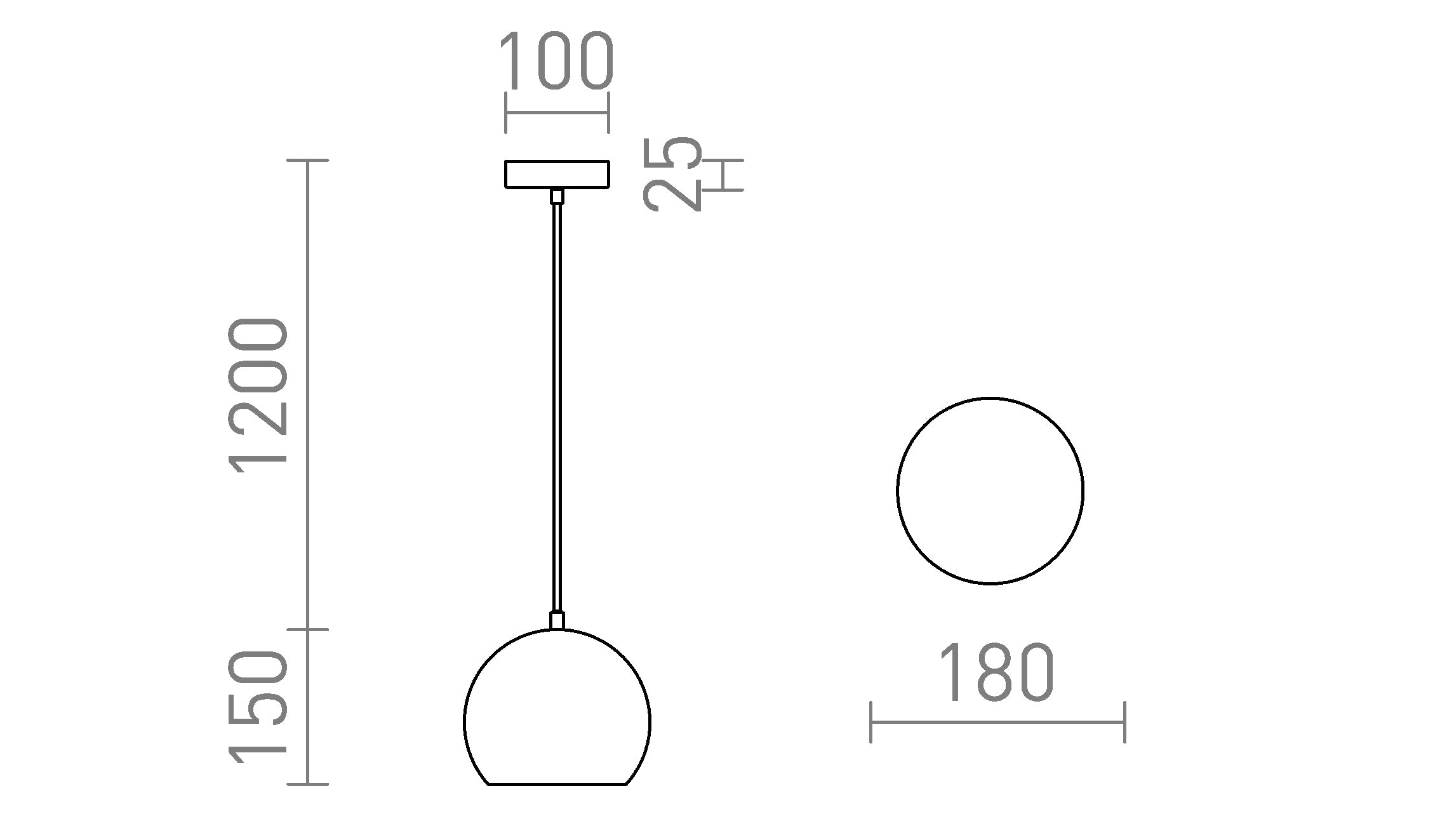 AGNETA suspendat lampă - Product sketch