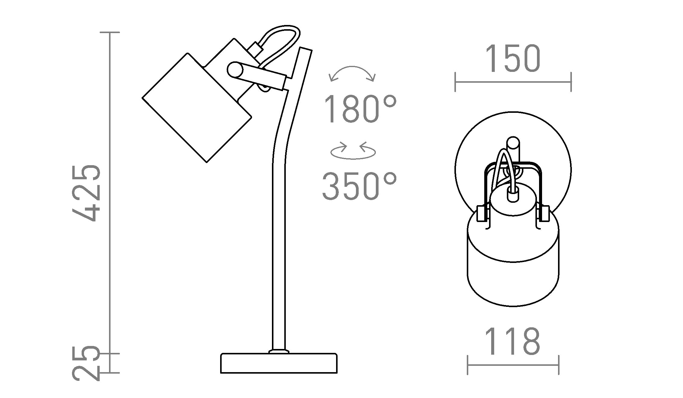 CELEIA tafellamp lamp - Product sketch