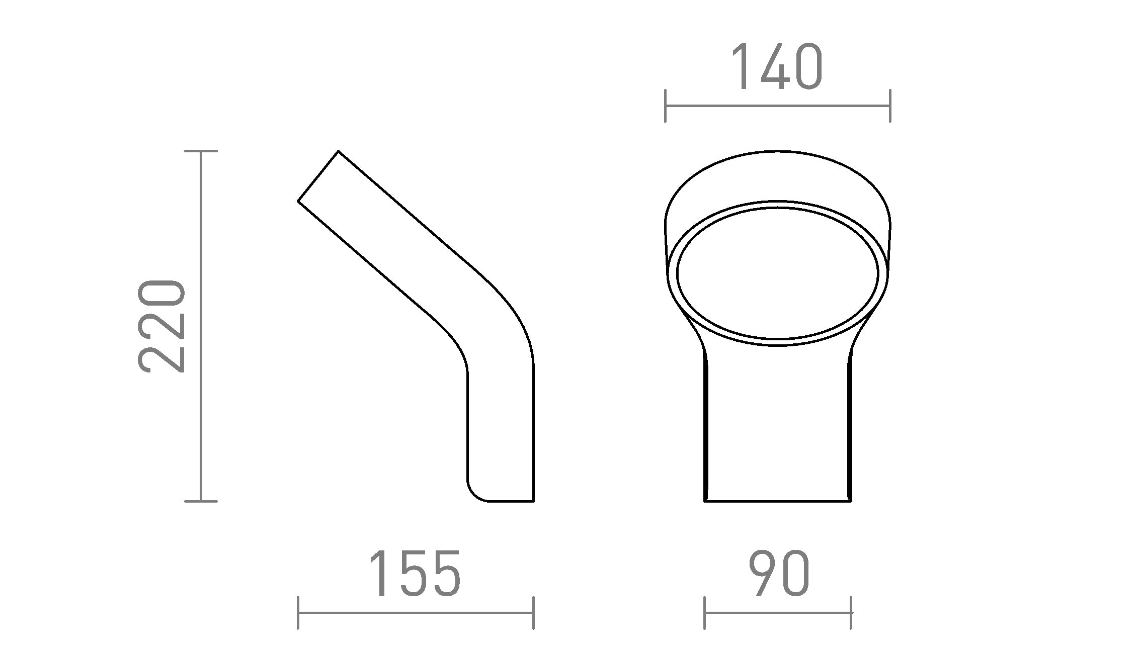 ELIA de perete lampă - Product sketch
