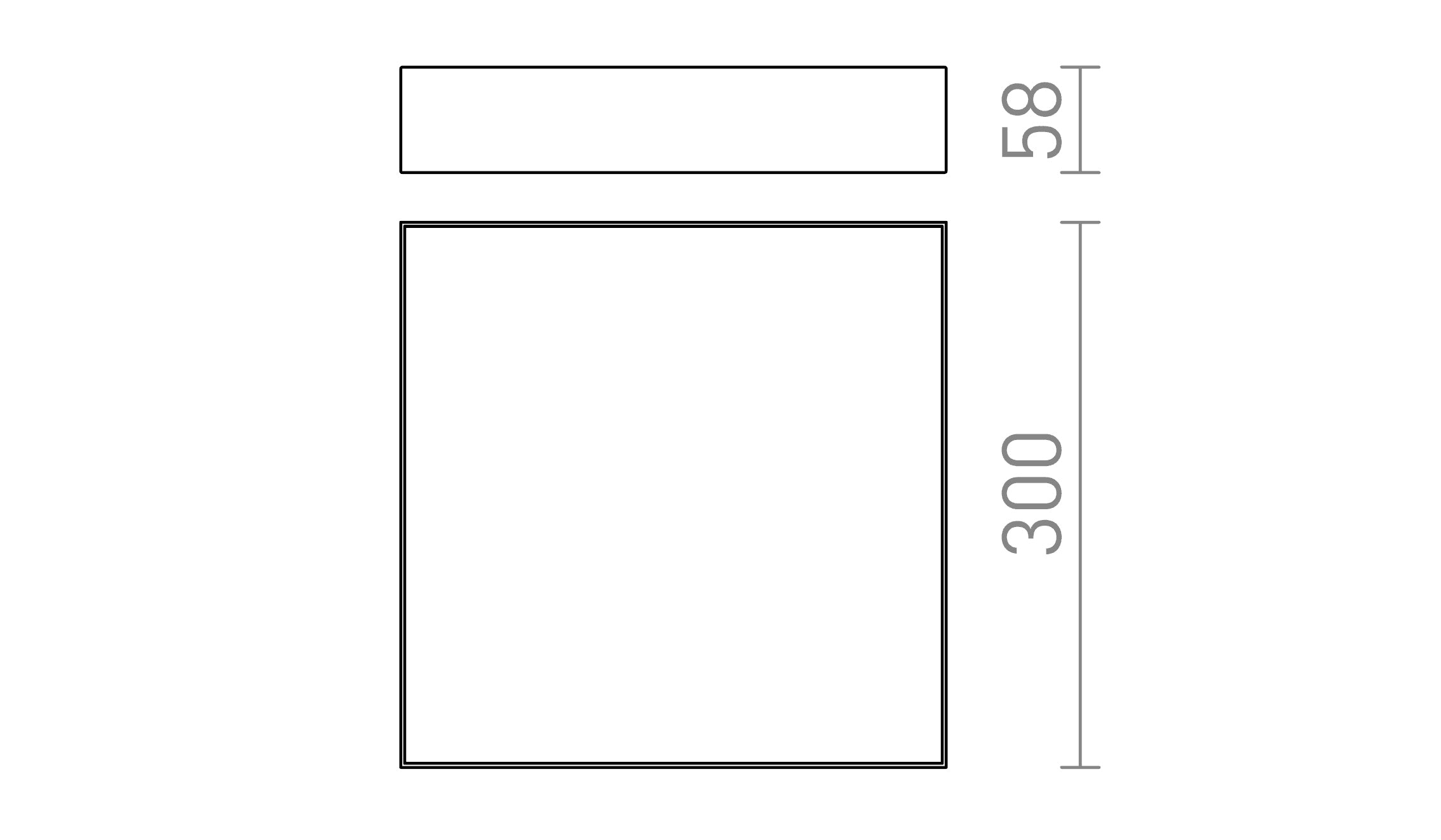 LARISA SQ 30 DIMM sufitowa lampa - Product sketch