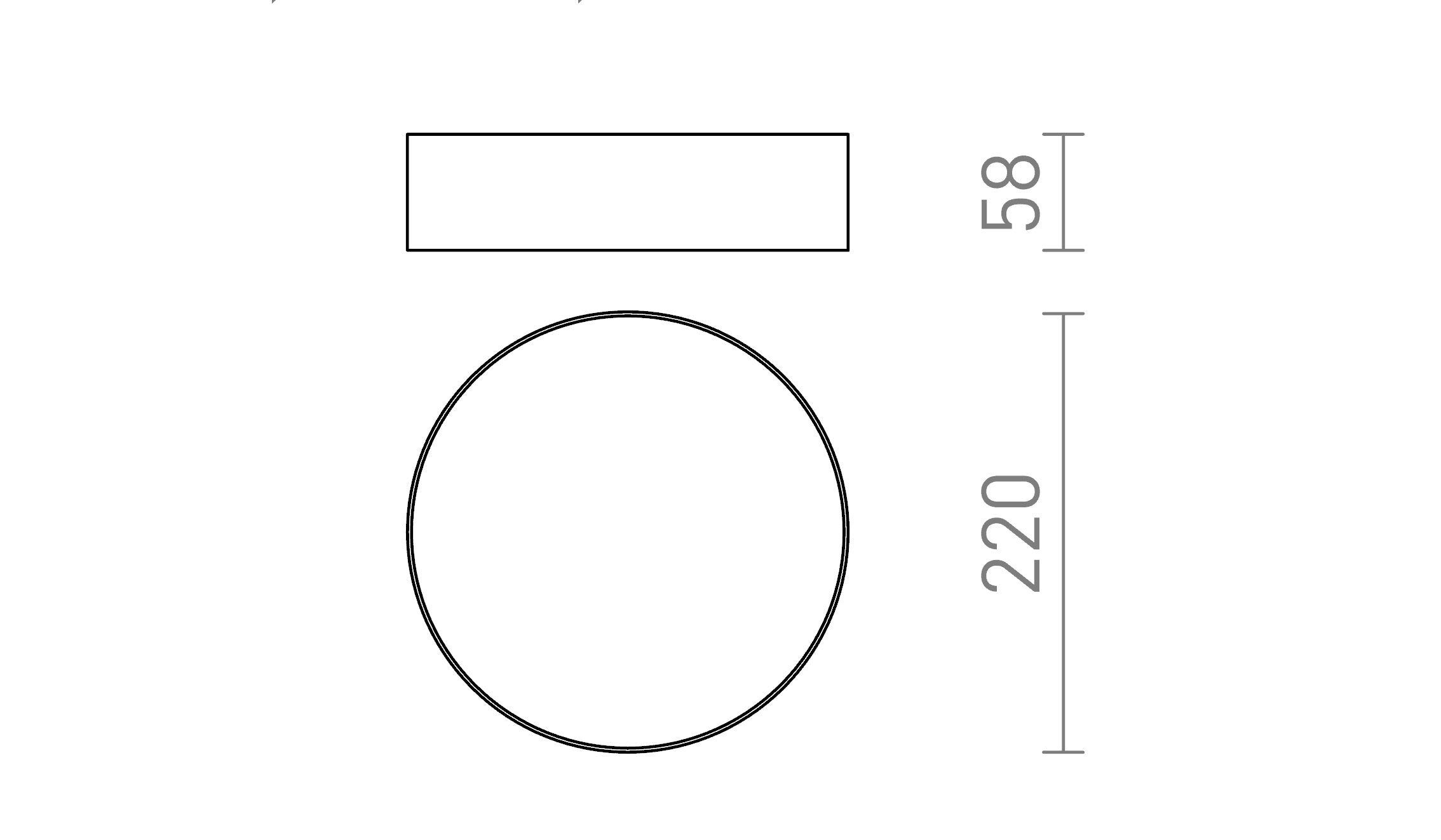 LARISA R 22 DIMM sufitowa lampa - Product sketch