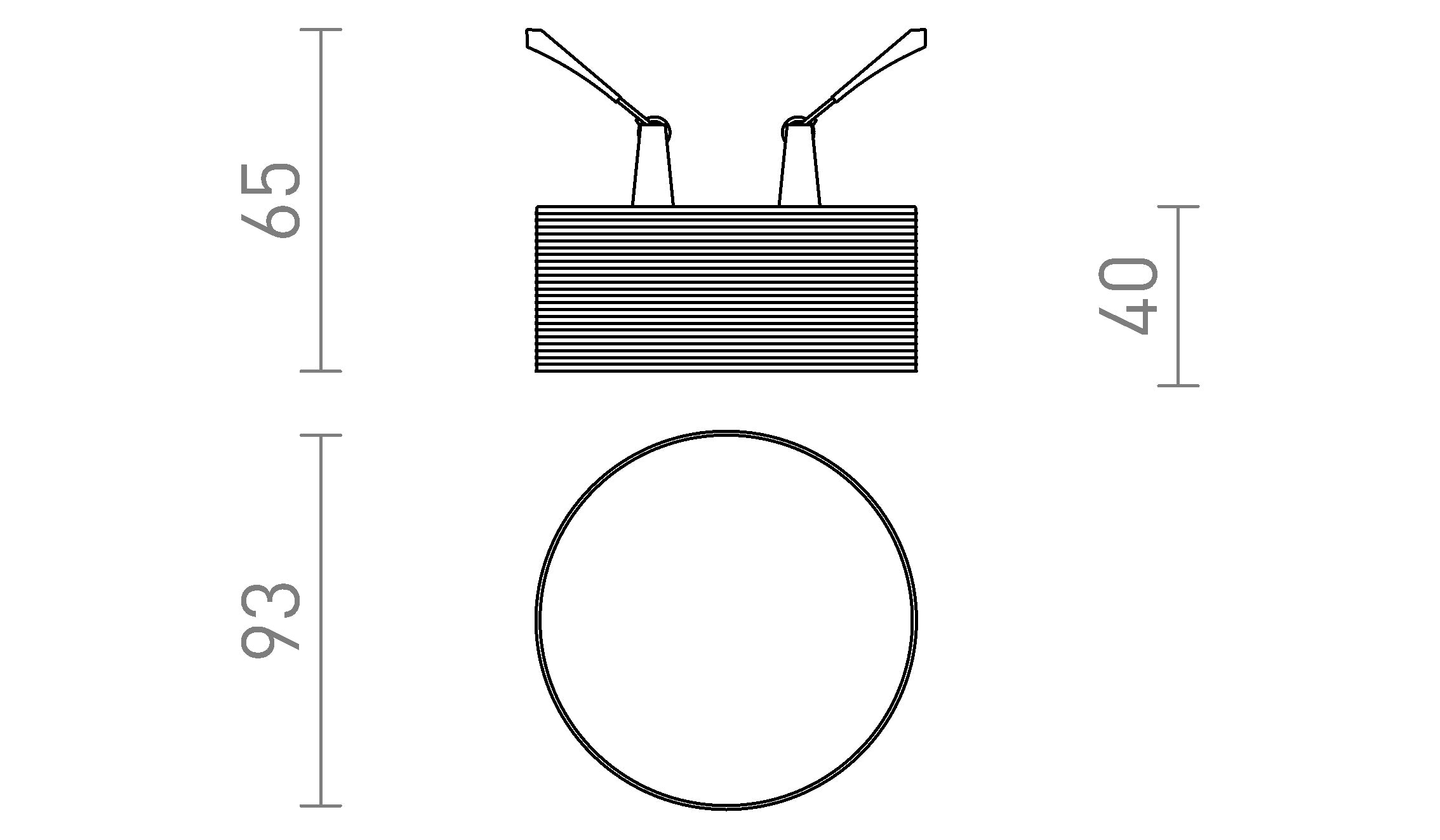MARENGA RR1 40 upotettu lamppu - Product sketch