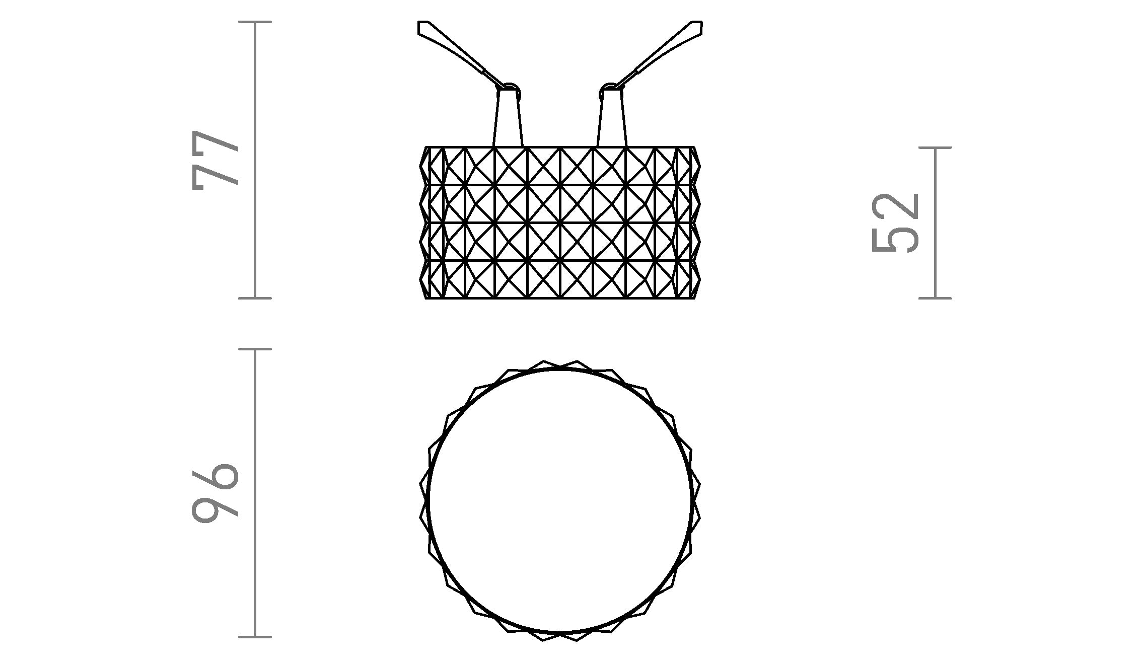 MARENGA RD4 52 vgradna lampa - Product sketch