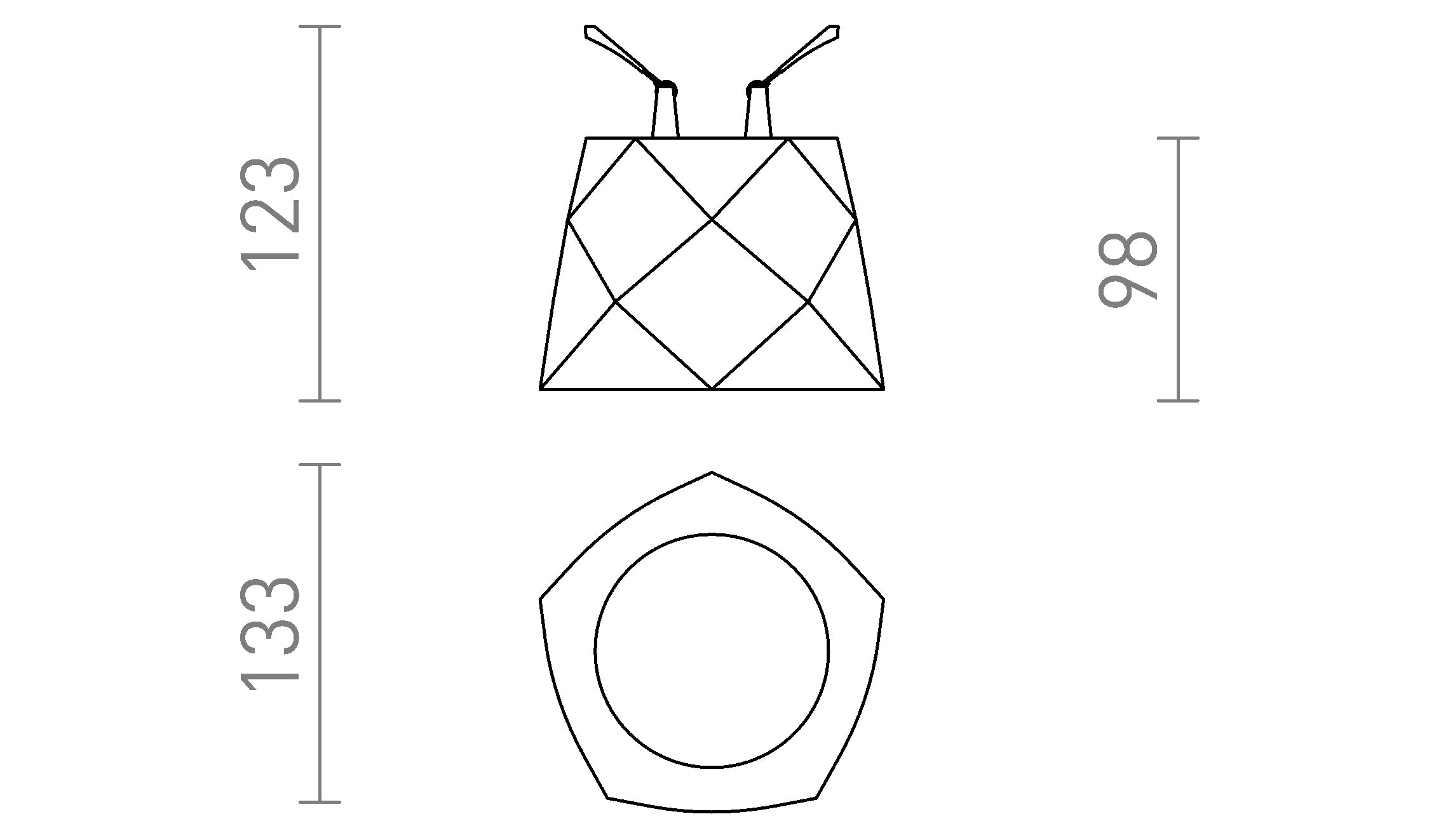 MARENGA RC1 98 empotrada lámpara - Product sketch
