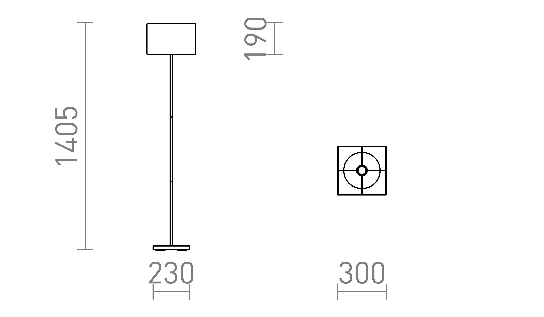 NYC/TEMPO 30/19 stojanová lampa - Product sketch