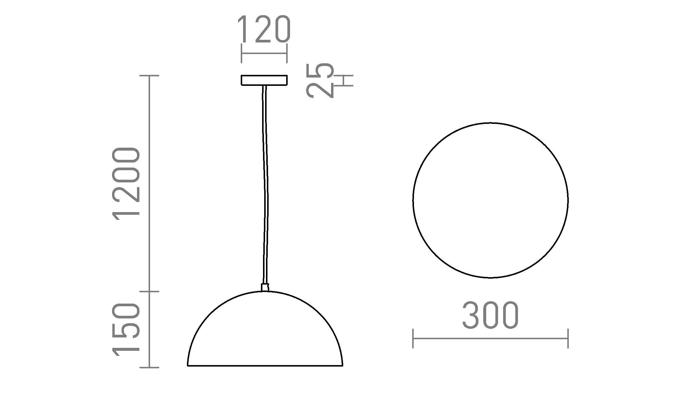 GLADYS 30 Pendelleuchte lampe - Product sketch