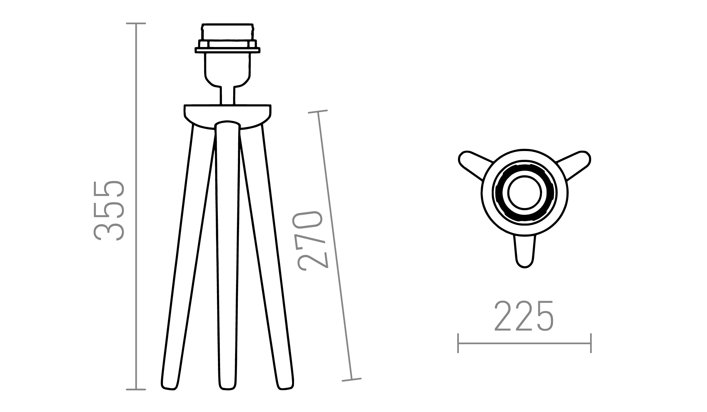 BASCO Tischleuchtenfuß - Product sketch