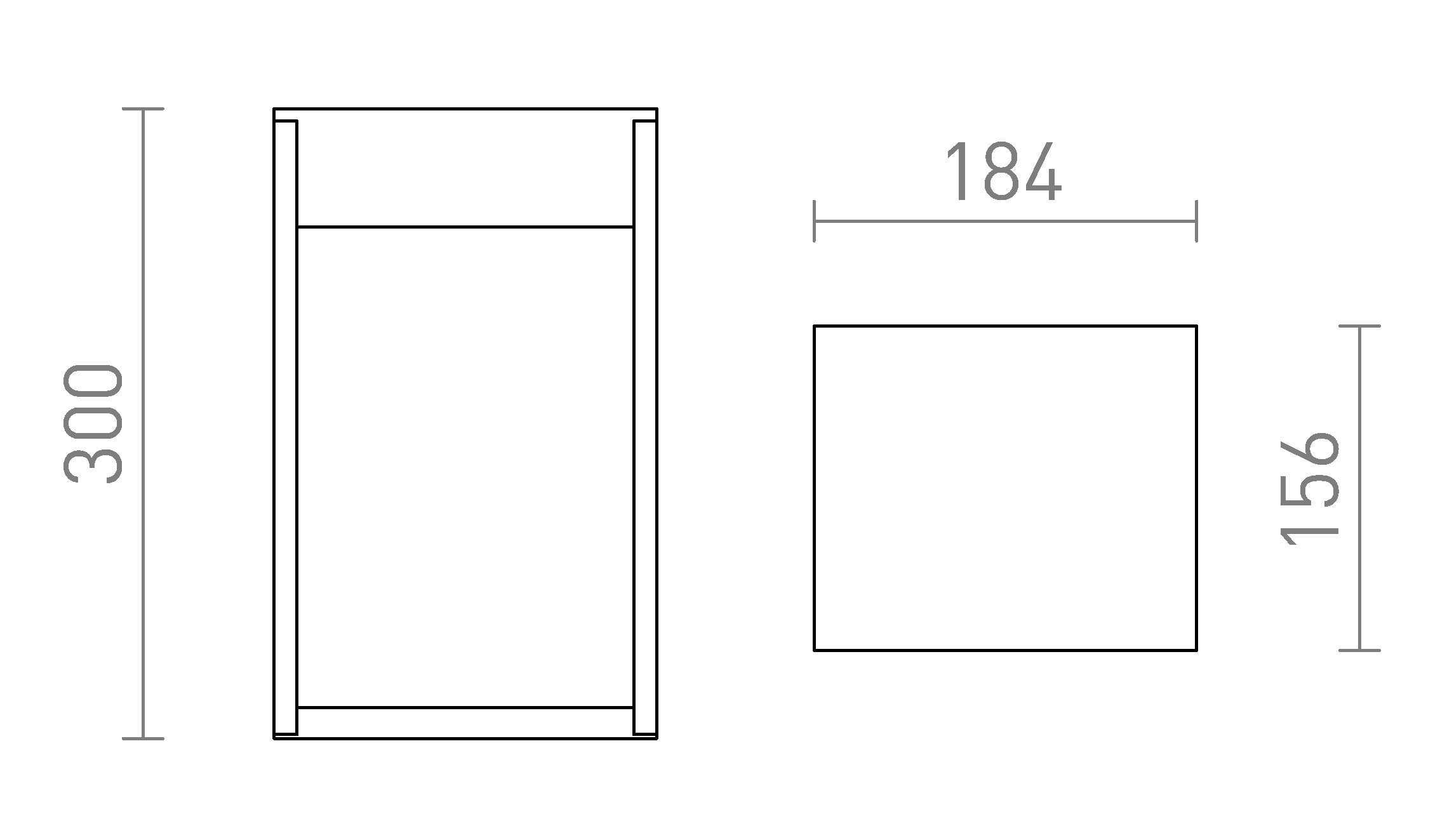 KING 30 φωτιστικό δαπέδου λαμπτήρας - Product sketch