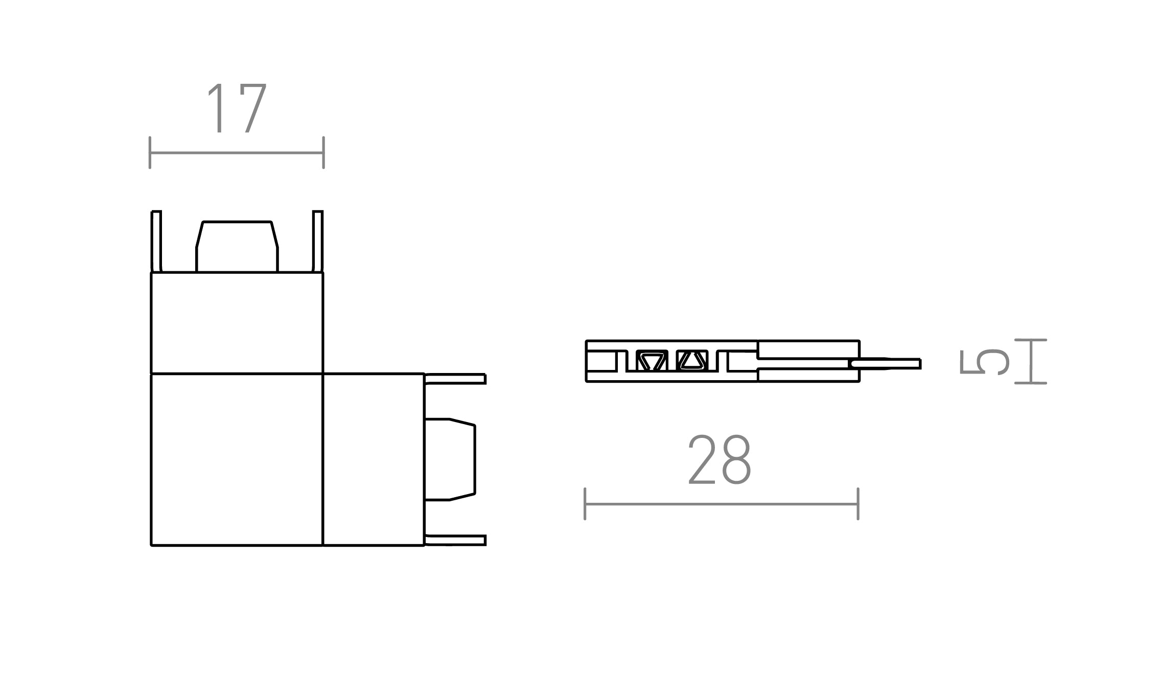 VEGA L conector - Product sketch