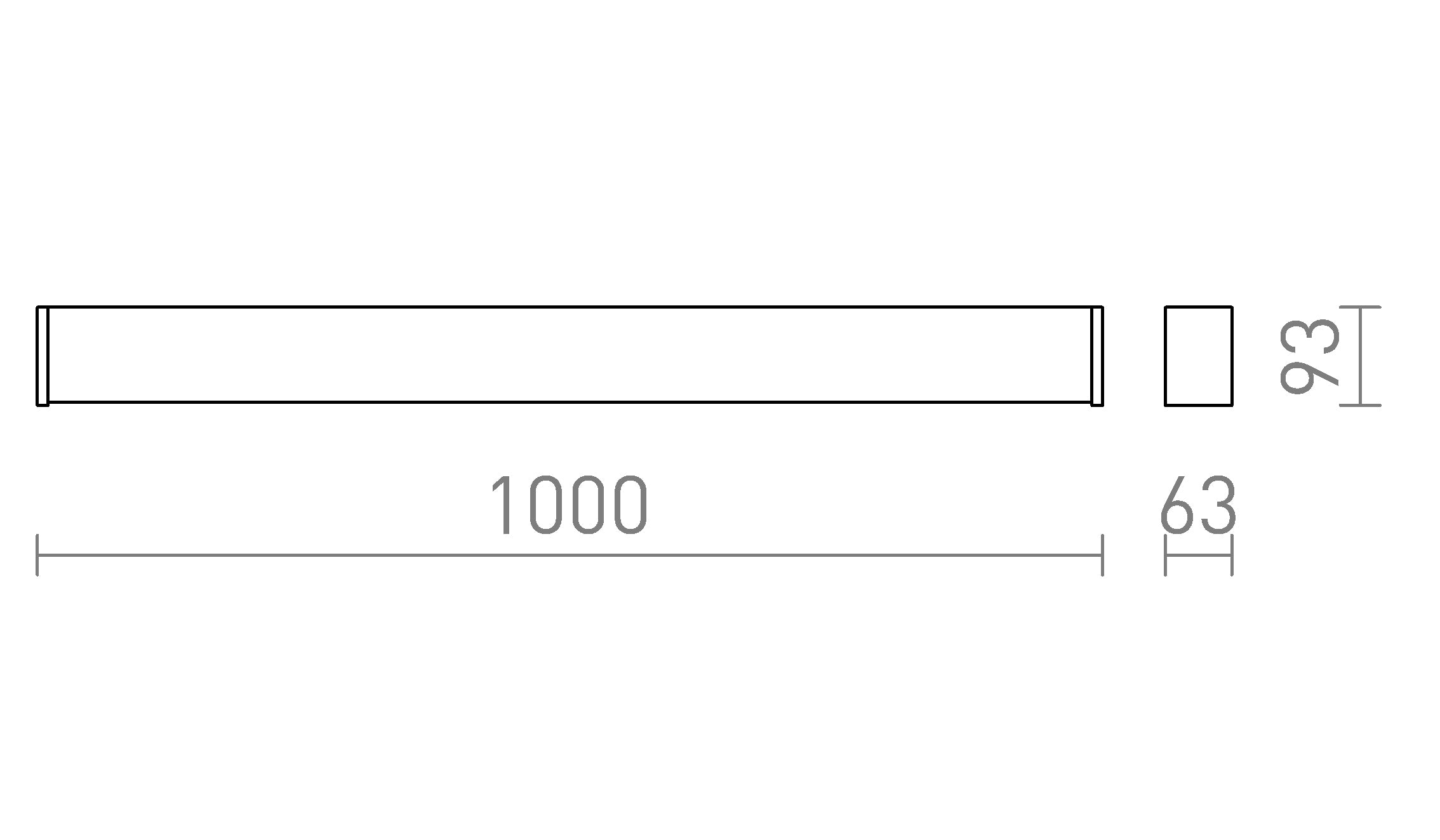 CARME 100 montat pe suprafață lampă - Product sketch