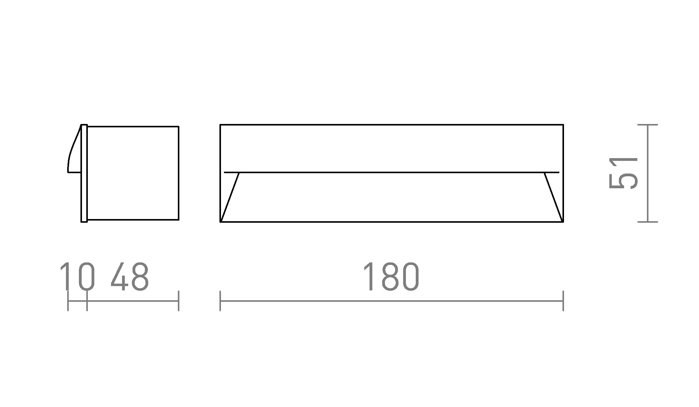 REP 18 infälld lampa - Product sketch