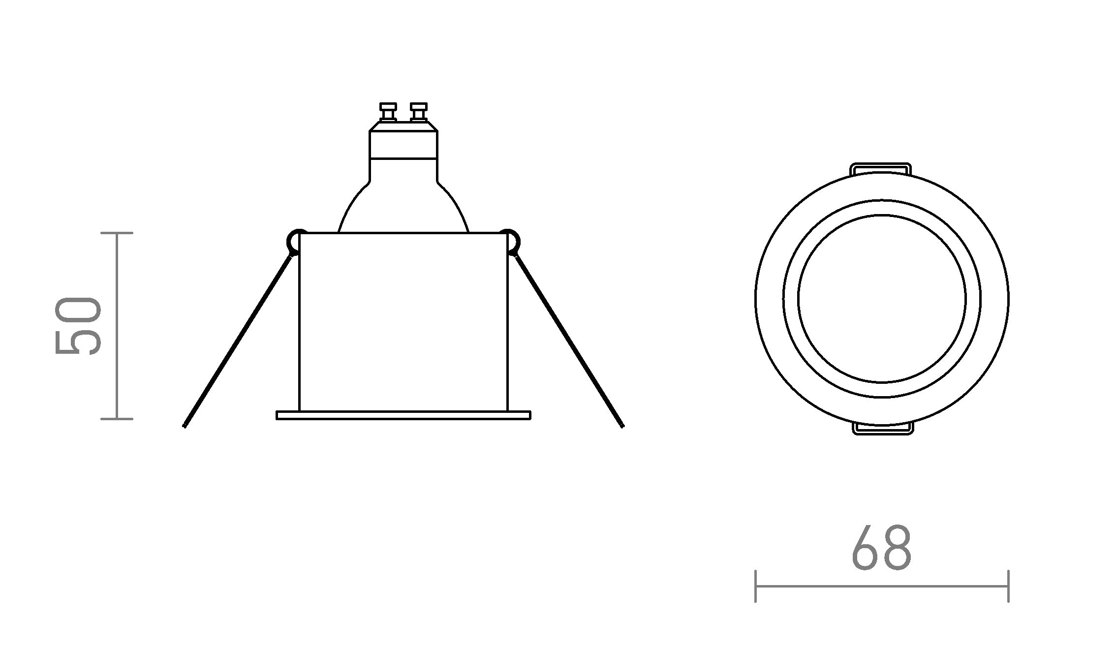 ORCO recessed lamp - Product sketch