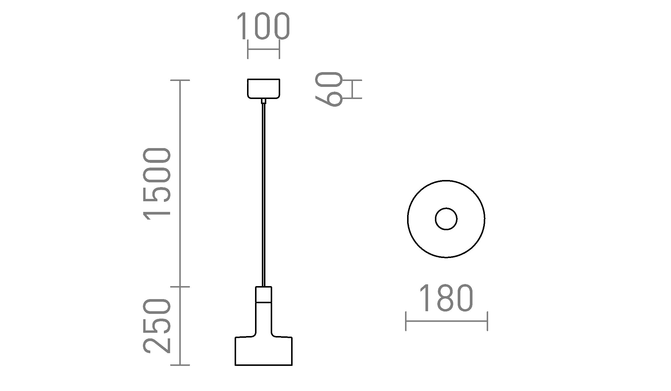 DIVINA κρεμαστό λαμπτήρας - Product sketch