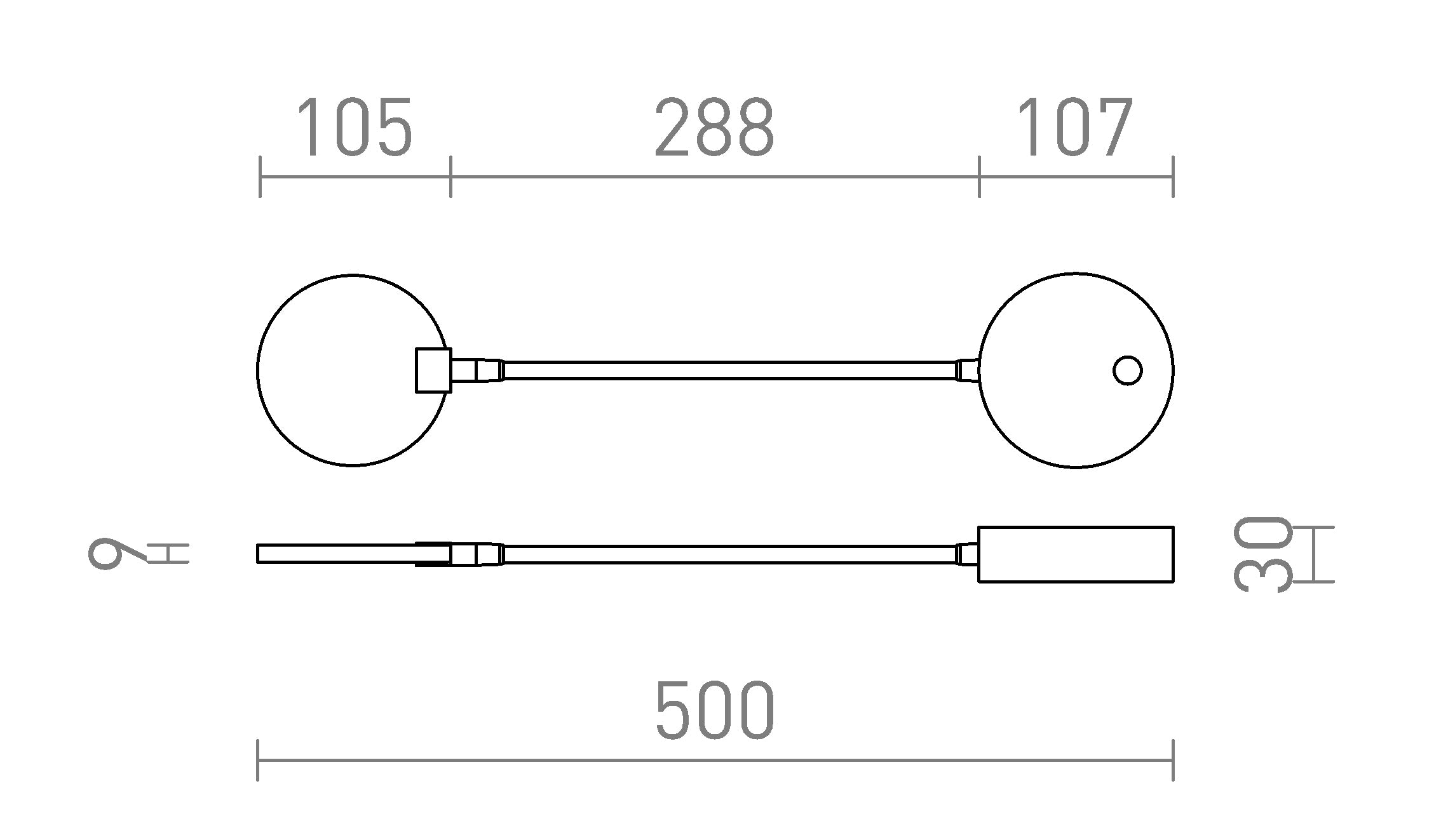 CELESTE de perete lampă - Product sketch