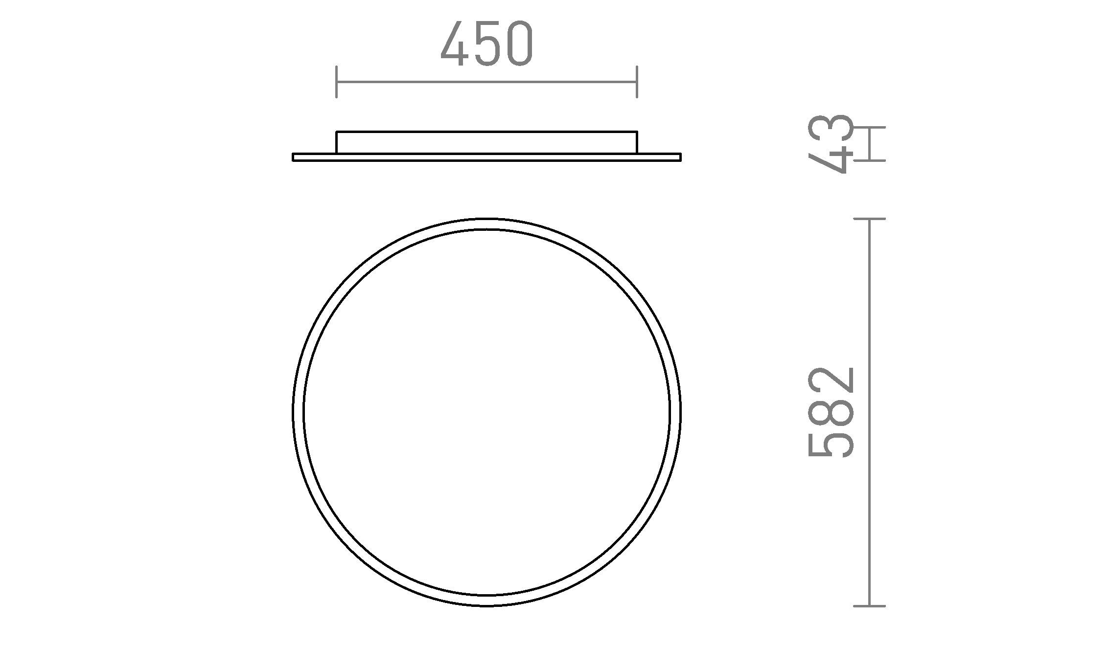 CIEL 59 DIMM de tavan lampă - Product sketch