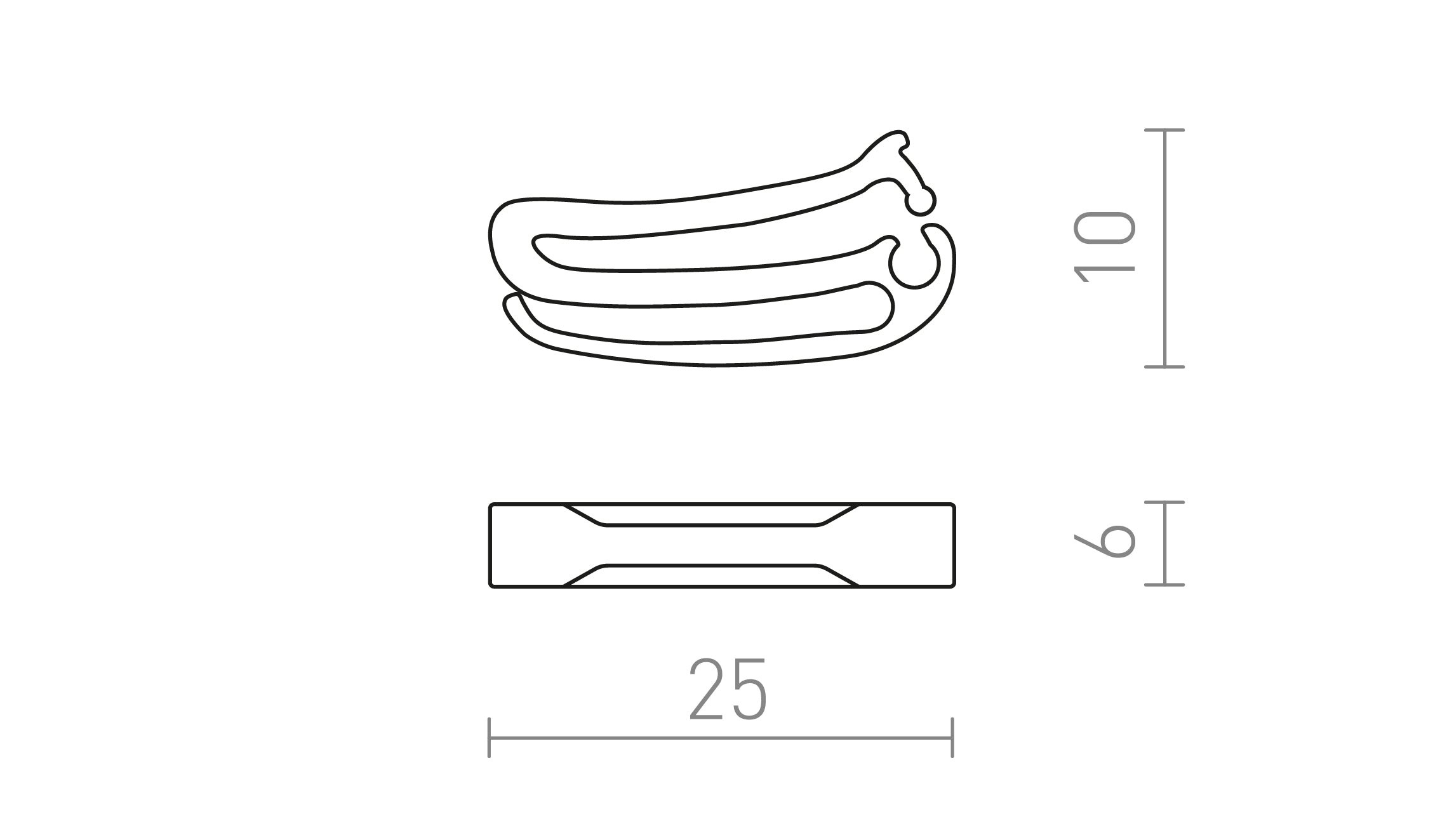 WAVE koncová svorka - Product sketch