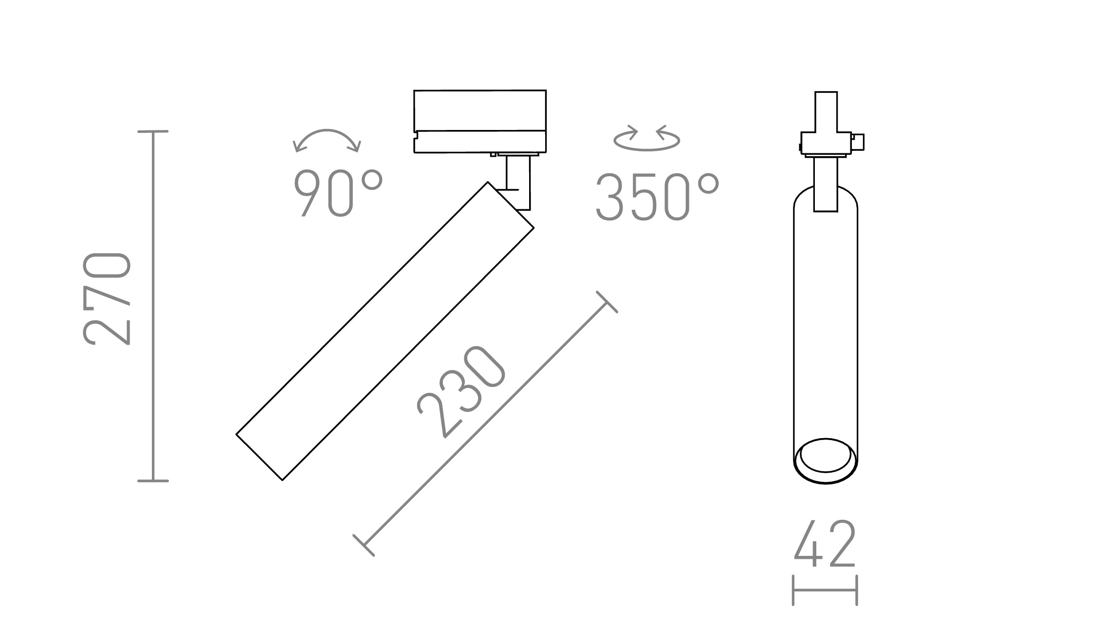 DARRIN pentru sina cu 3-circuite - Product sketch
