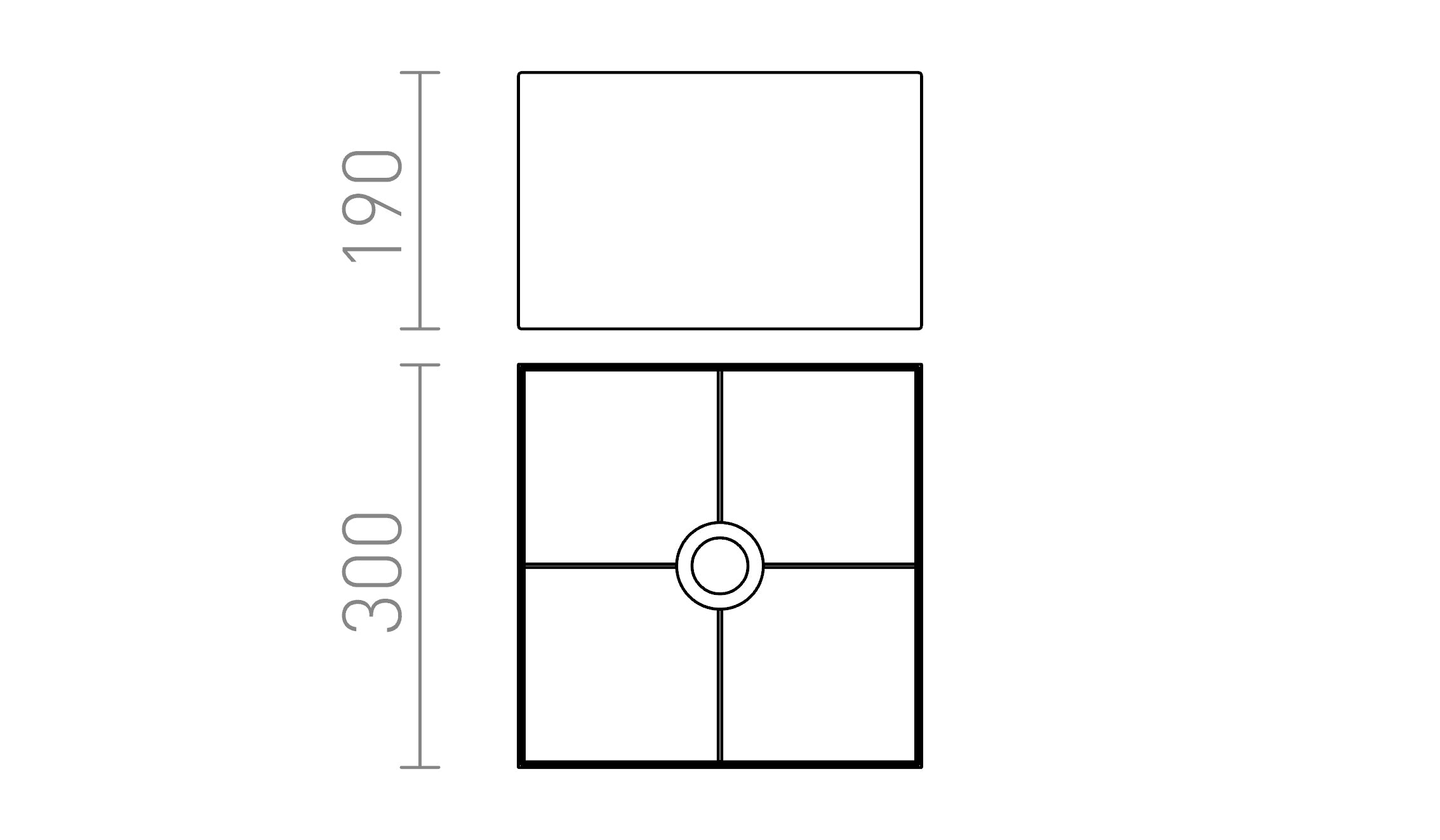 TEMPO 30/19 senčnik - Product sketch