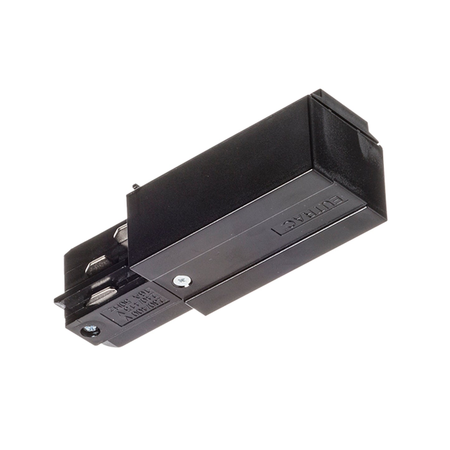 RENDL 3-circuit track system EUTRAC feed-in, polarity left black 230V R11315 4