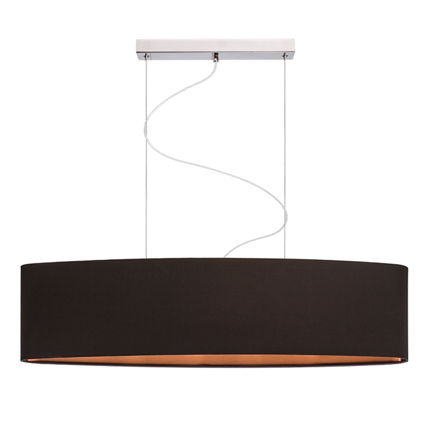RENDL shades, shade bases, pendent sets CASUAL 90/22 shade Polycotton black/copper foil max. 23W R11485 2