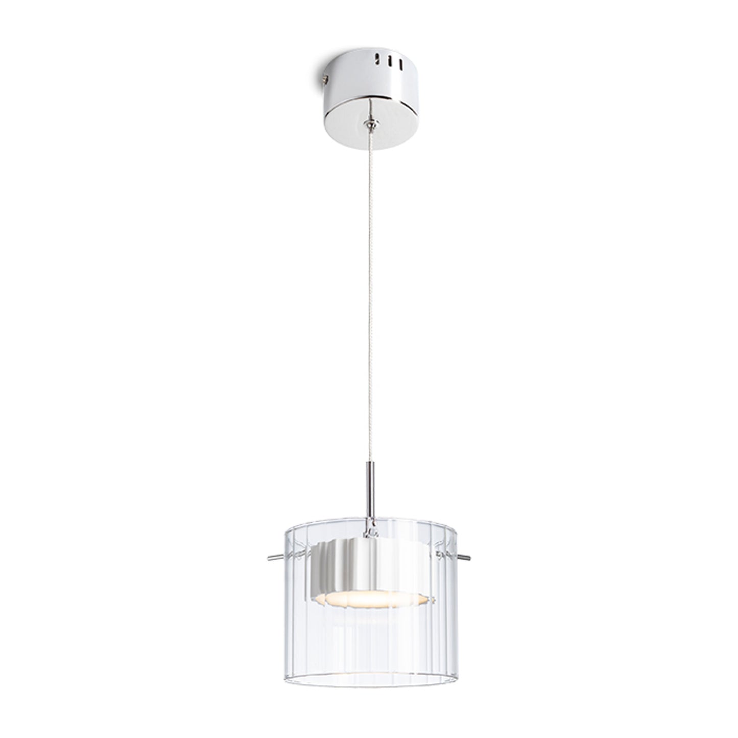 RENDL pendant lamp ESTRA I pendant white clear glass 230V LED 5W 3000K R11679 1