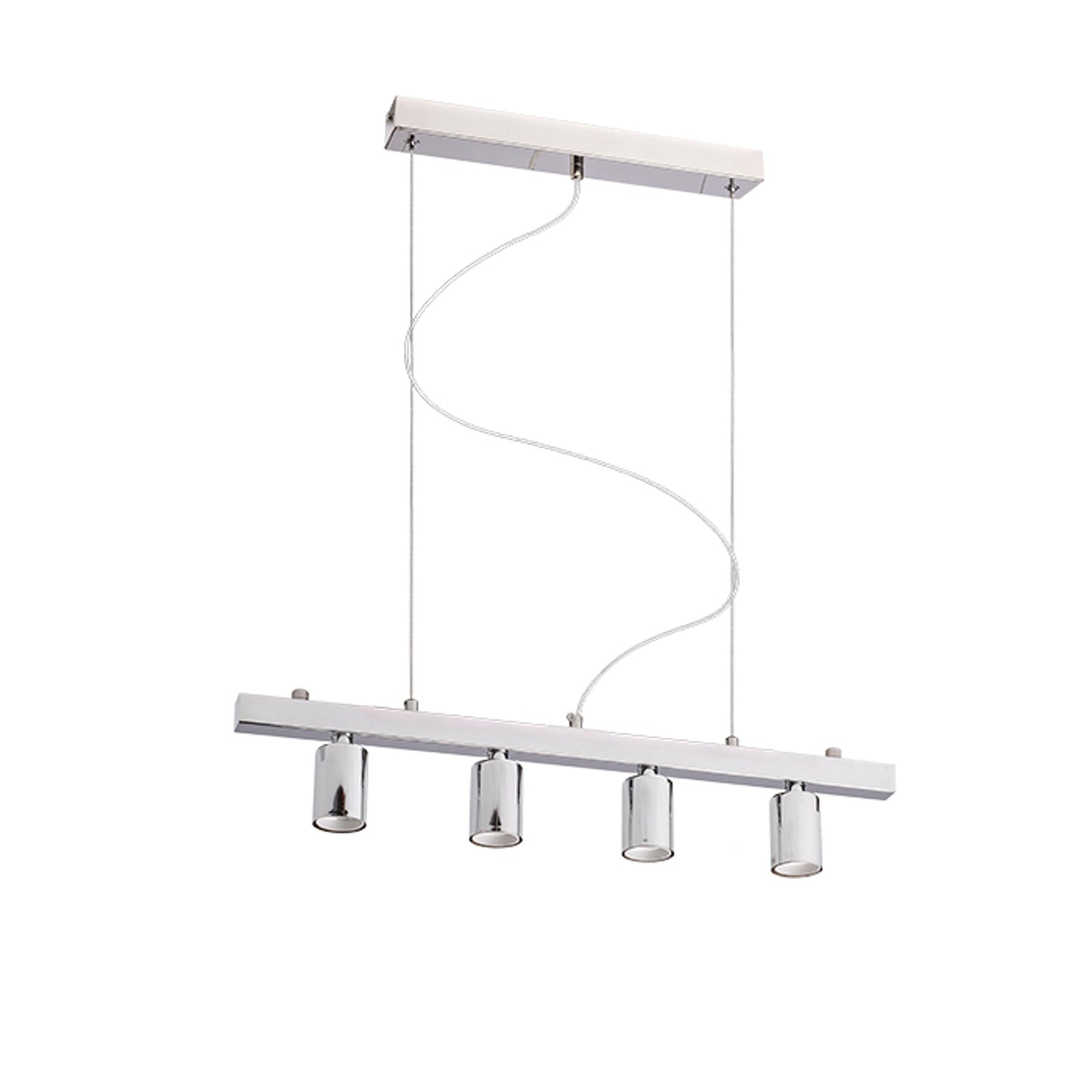 RENDL shades, shade bases, pendent sets RALLONG IV pendant ceiling base chrome 230V LED E27 4x15W R11796 1