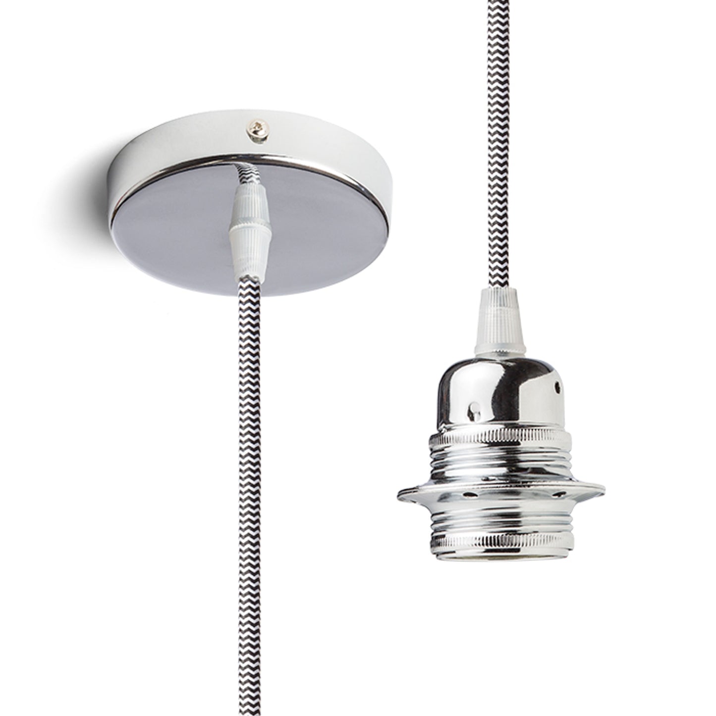 RENDL shades, shade bases, pendent sets ELISA pendant set CHB+B/WC+CHF 230V LED E27 15W R11876 1