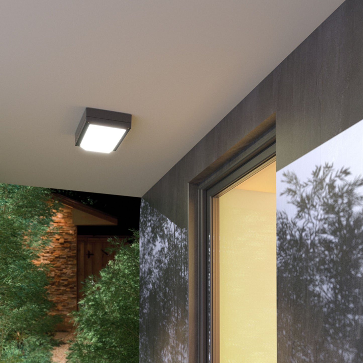 RENDL outdoor lamp DELTA RC wall anthracite grey 230V E27 18W IP54 R12567 5