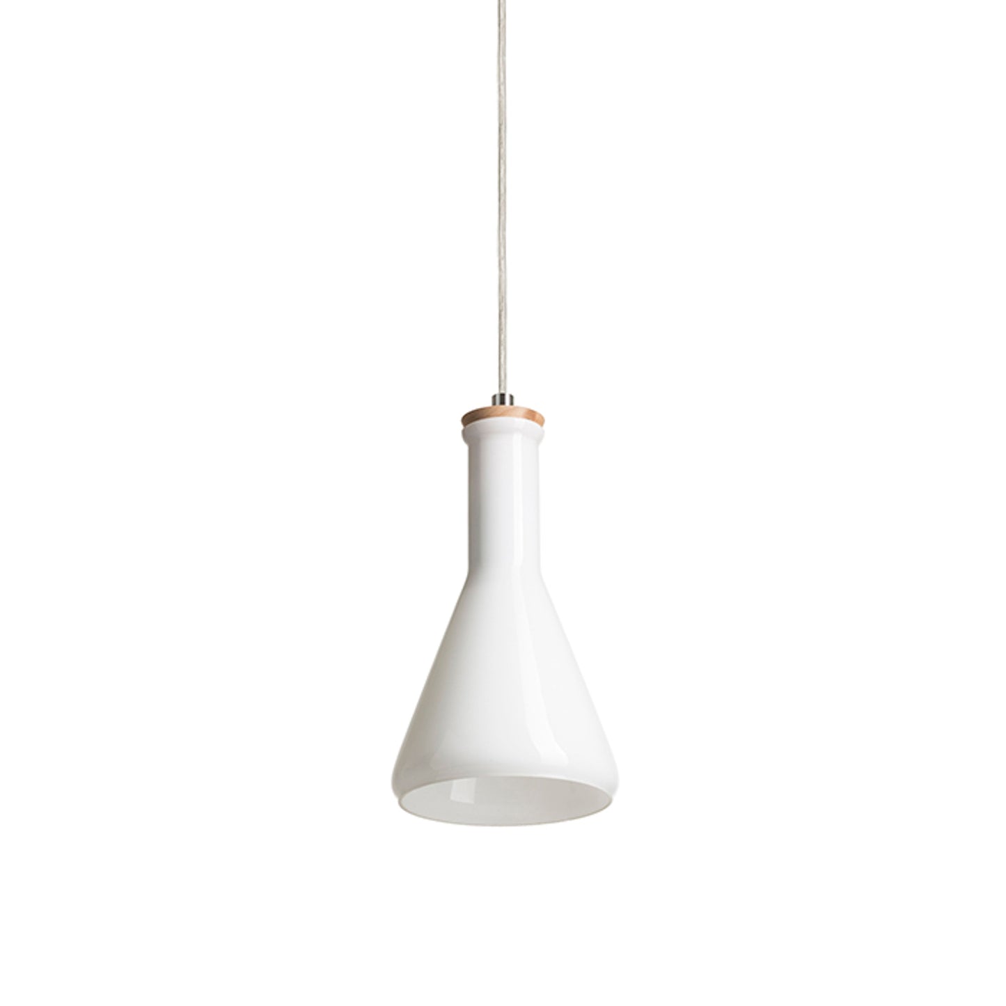 RENDL pendant lamp PULIRE CON pendant opal-colored glass/wood/chrome 230V LED E14 6W R12663 1
