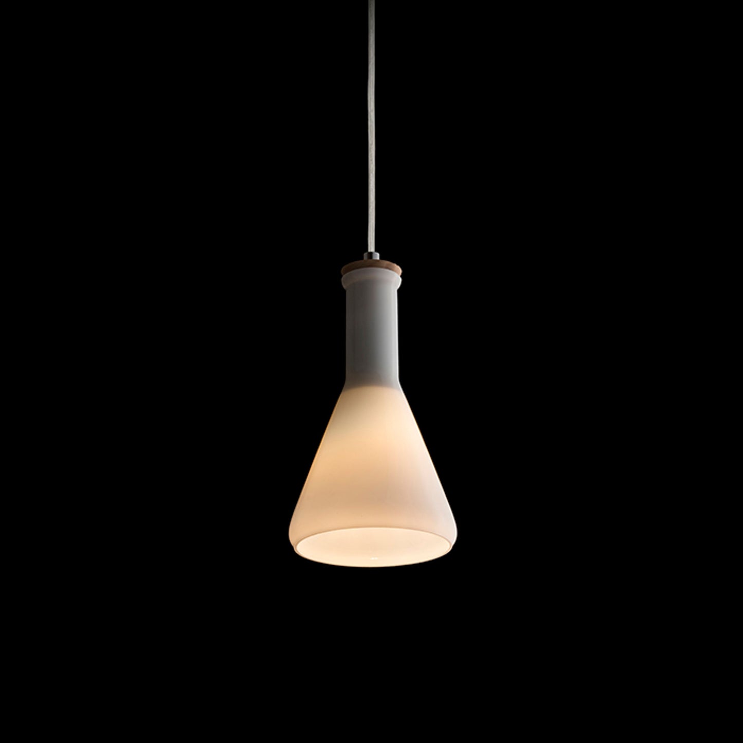 RENDL pendant lamp PULIRE CON pendant  opal-colored glass/wood/chrome 230V LED E14 6W R12663 4