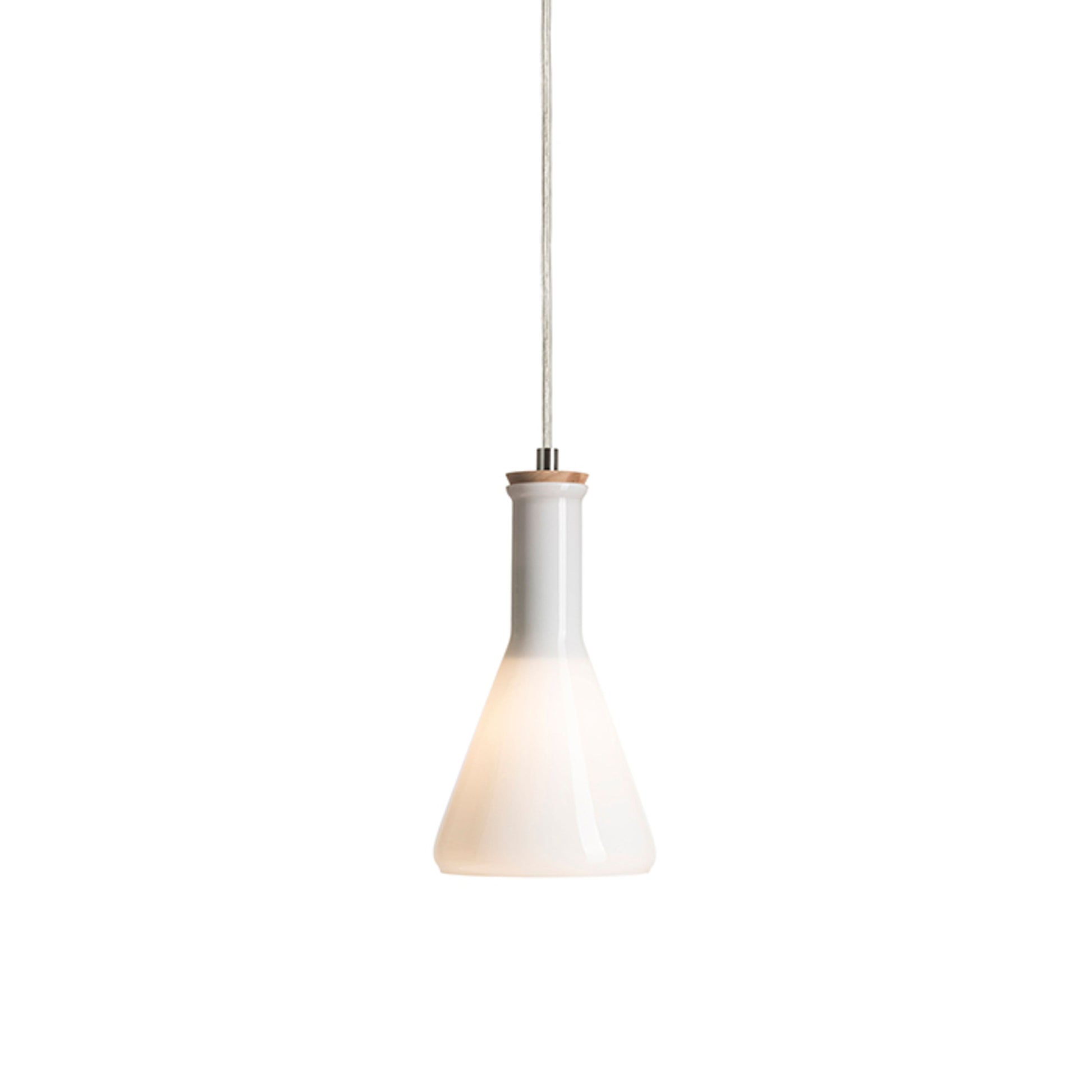 RENDL pendant lamp PULIRE CON pendant  opal-colored glass/wood/chrome 230V LED E14 6W R12663 7