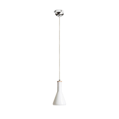 RENDL pendant lamp PULIRE CON pendant  opal-colored glass/wood/chrome 230V LED E14 6W R12663 8