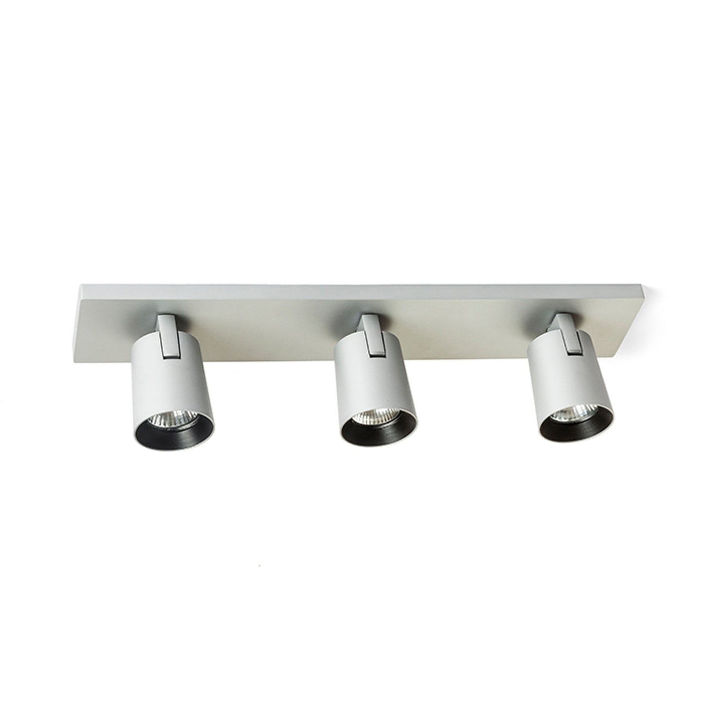RENDL spotlight KENNY III surface mounted brushed aluminum/black 230V LED GU10 3x8W R12919 5