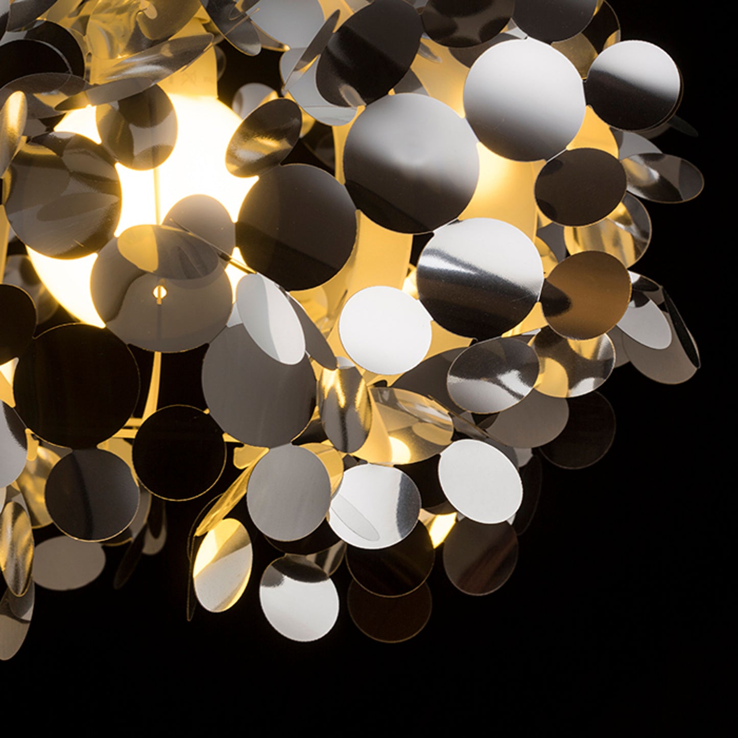 RENDL pendant lamp CONFETTI pendant chrome foil 230V LED E27 15W R13285 3